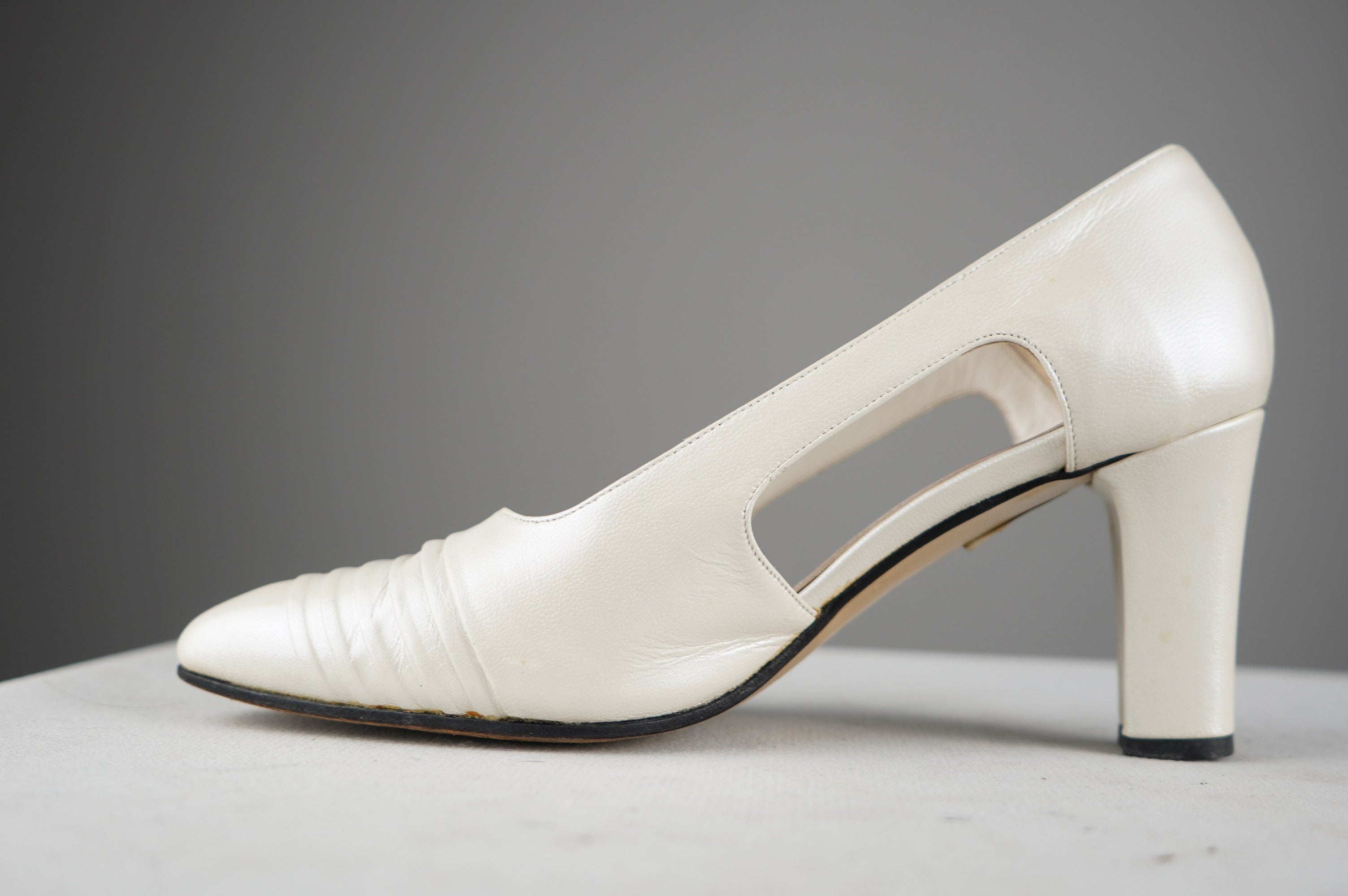 tacchi vintage in vera pelle n 36