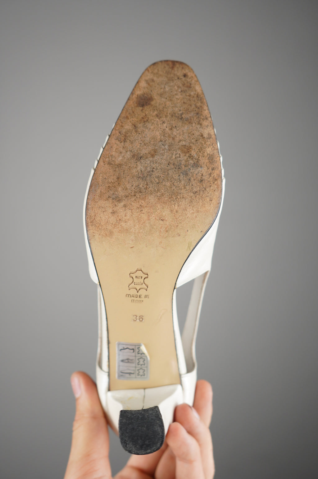 tacchi vintage in vera pelle n 36