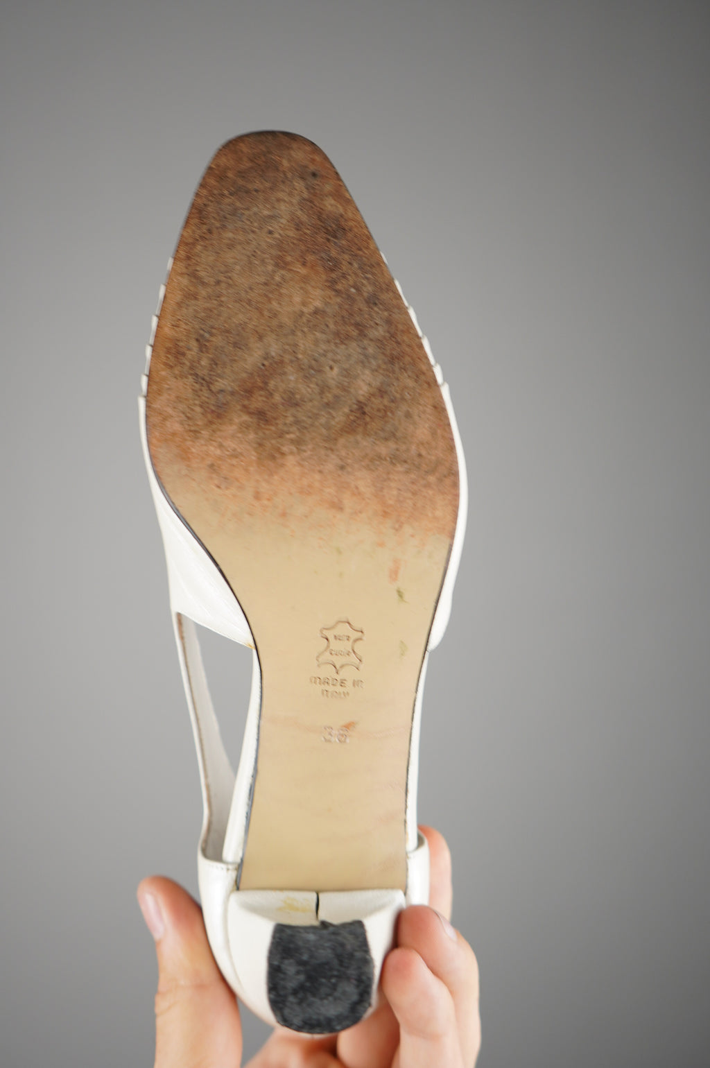 tacchi vintage in vera pelle n 36