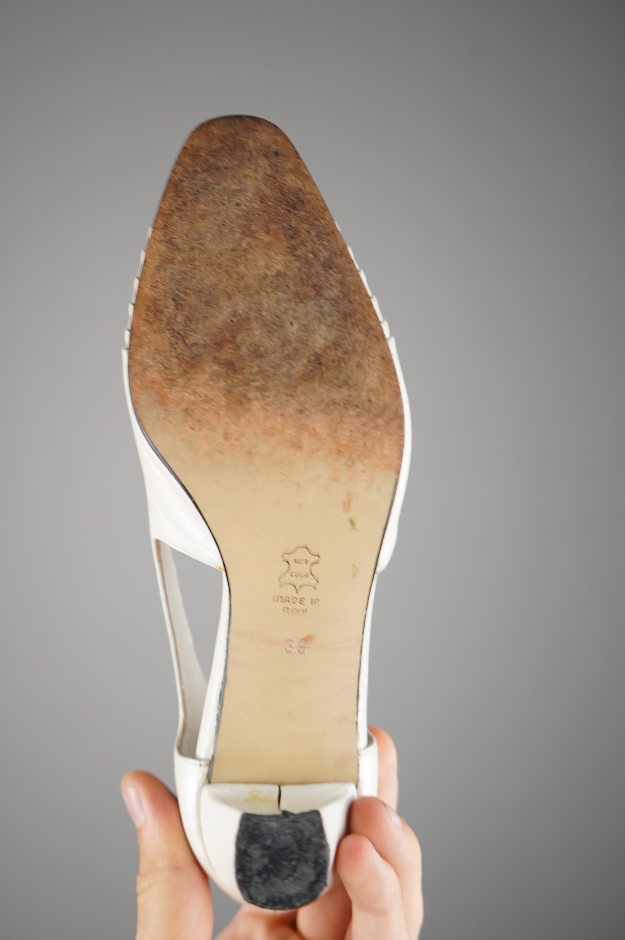 tacchi vintage in vera pelle n 36