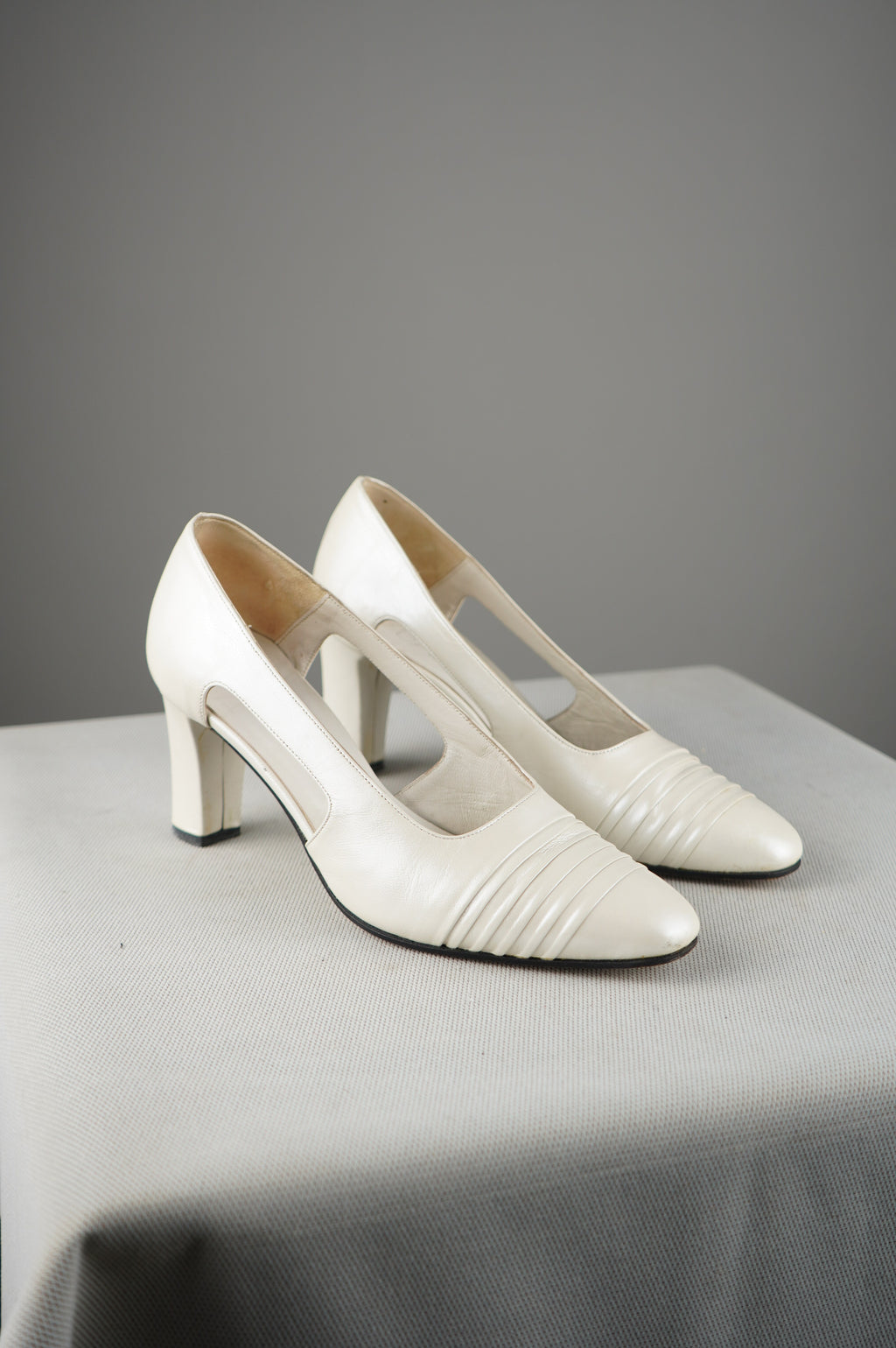 tacchi vintage in vera pelle n 36