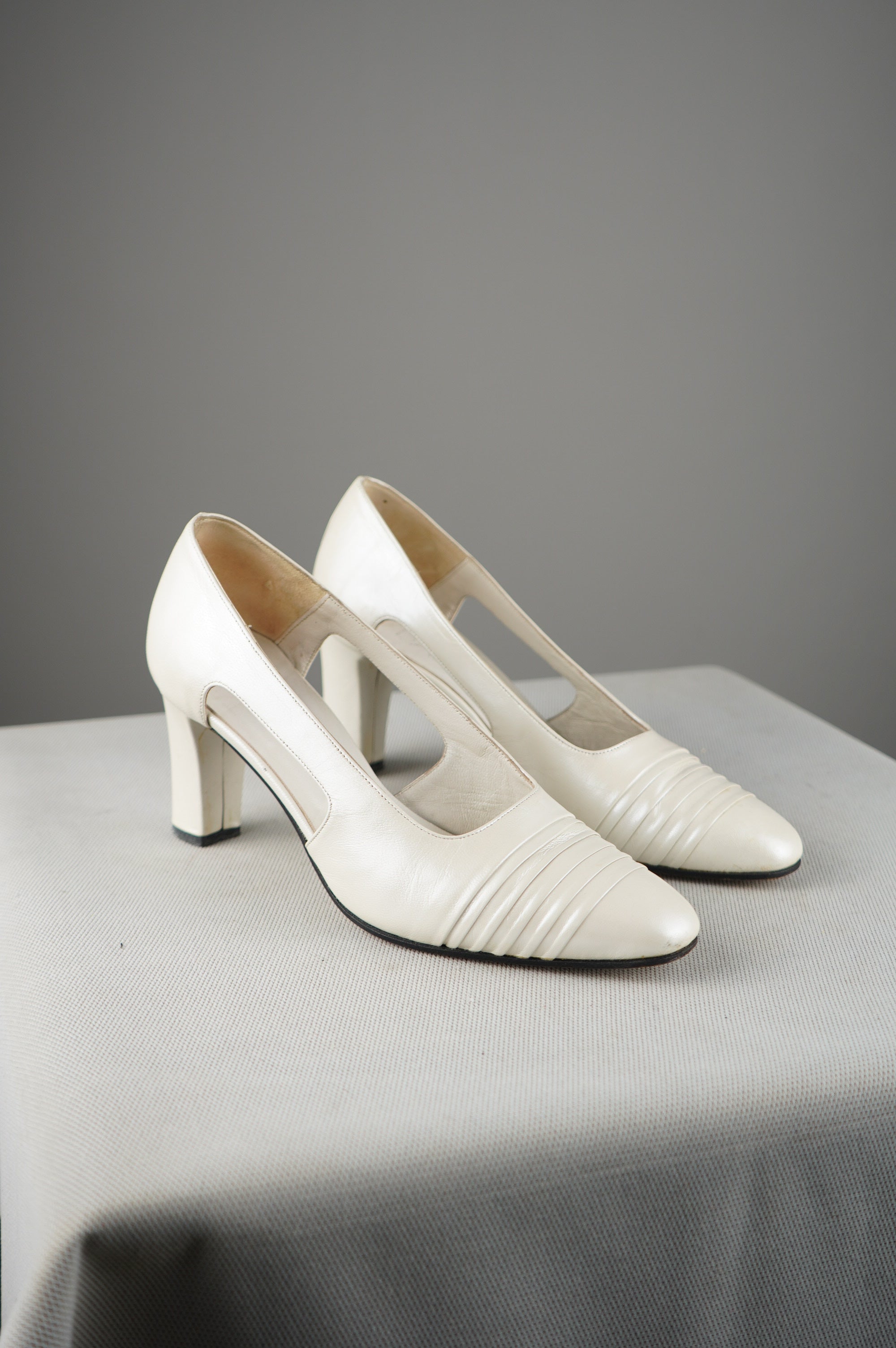 tacchi vintage in vera pelle n 36