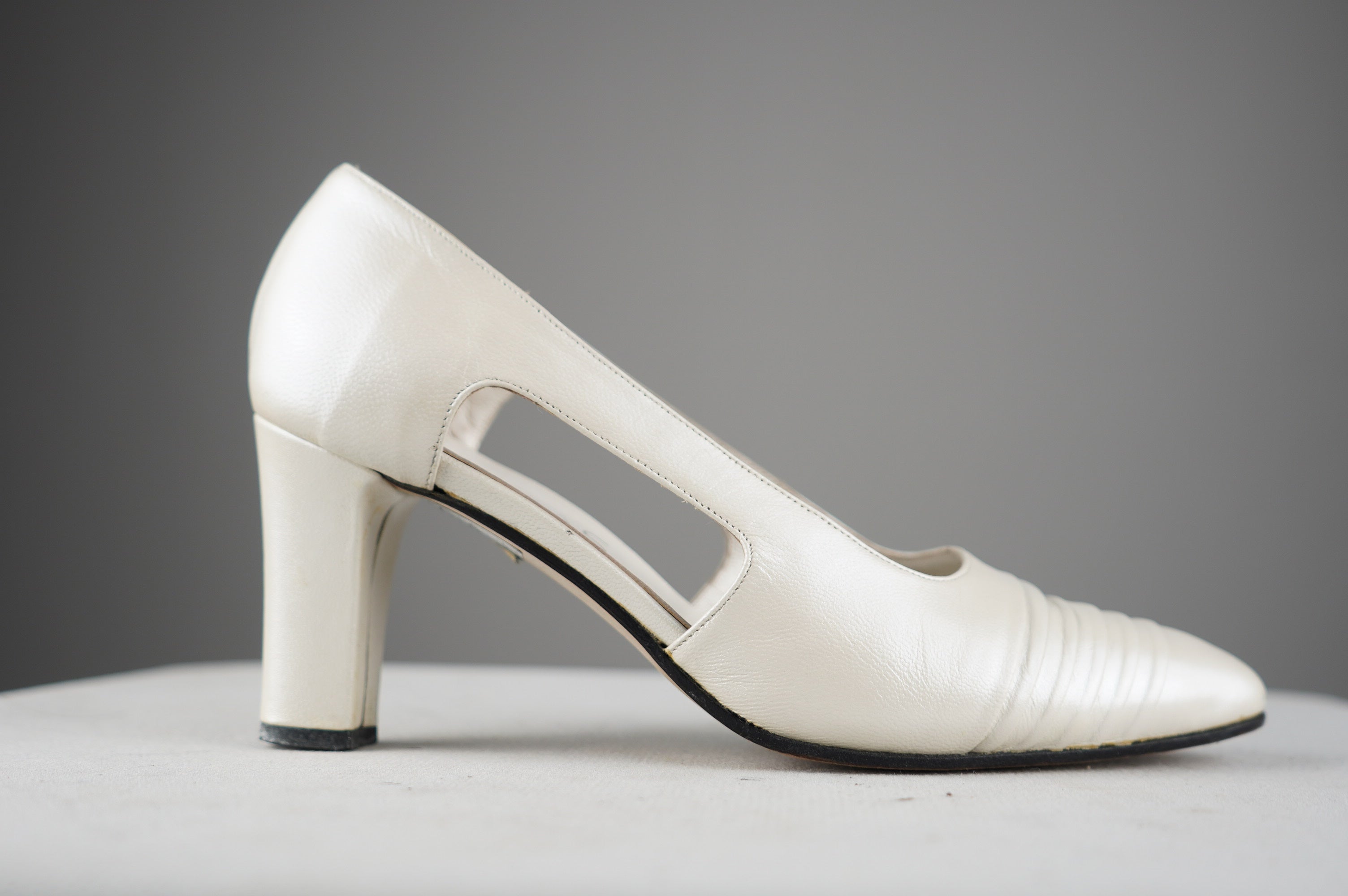 tacchi vintage in vera pelle n 36