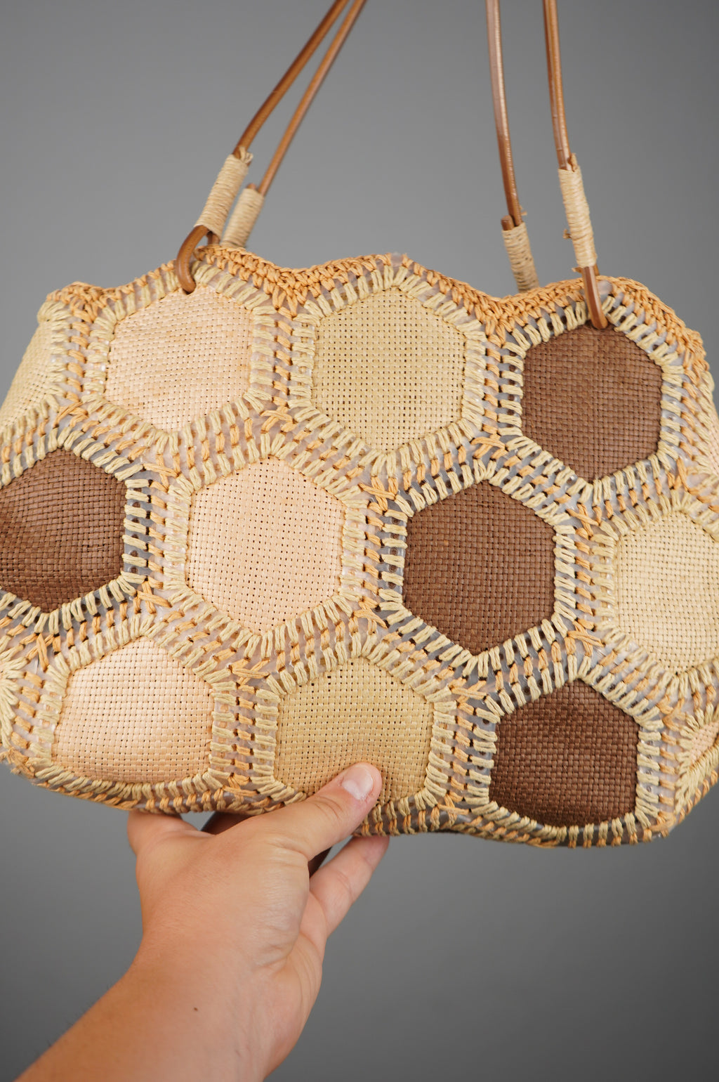 Borsa vintage in rafia