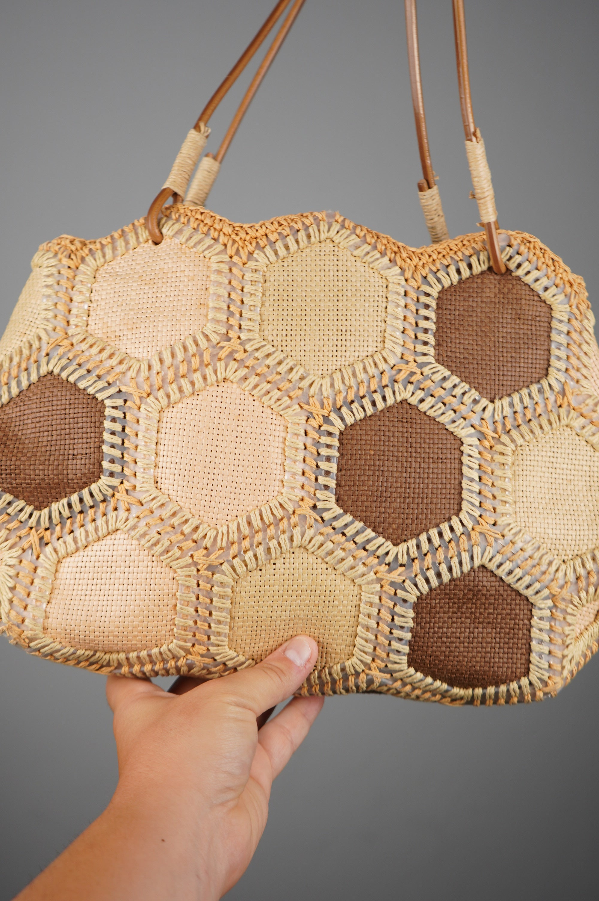Borsa vintage in rafia