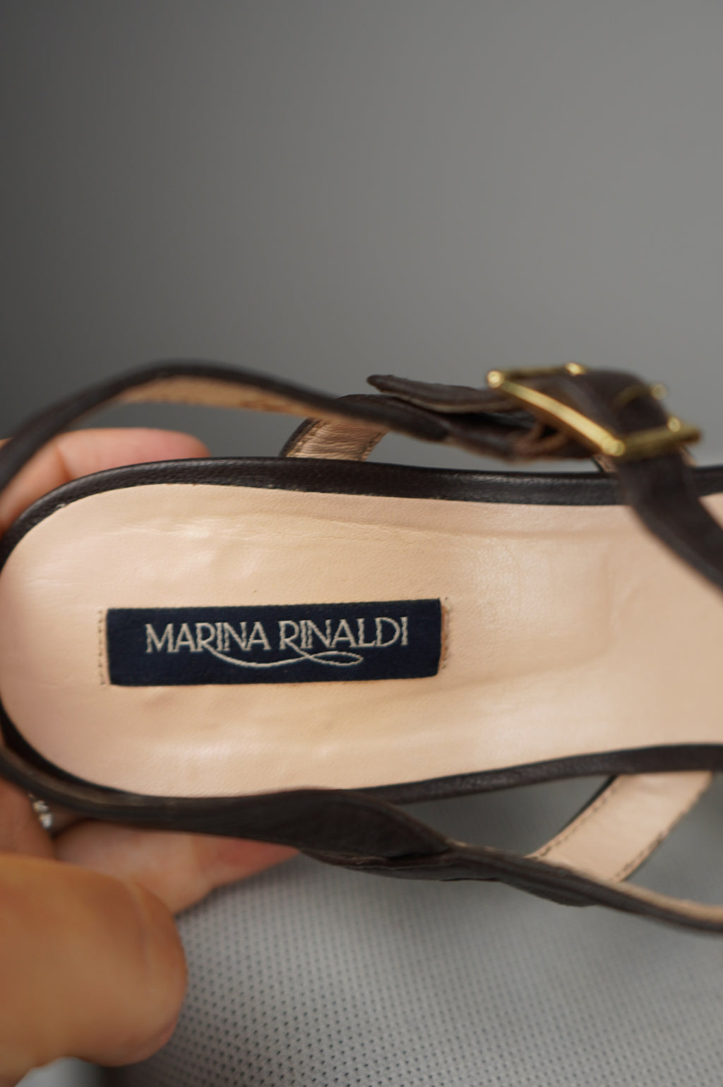 sandali con tacco marina rinaldi n 38