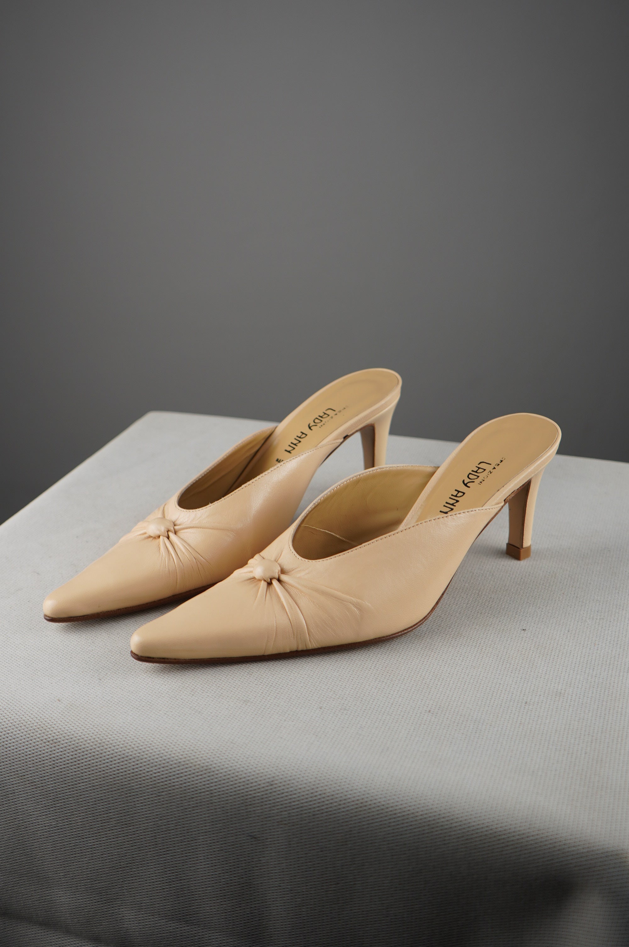 Sabot vintage in vera pelle n 37,5