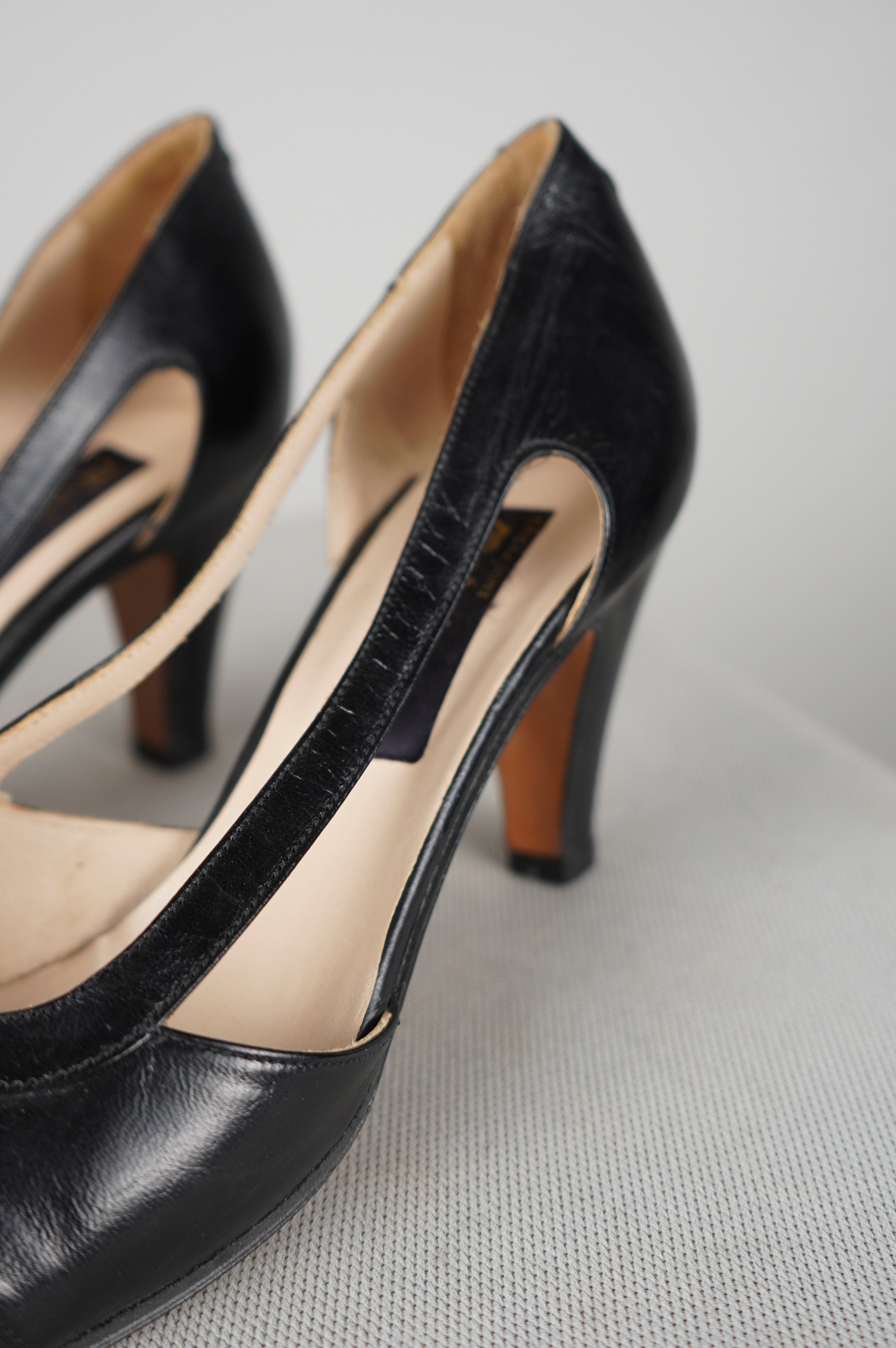 Tacchi vintage in vera pelle n 39