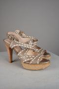 PRADA sandali con tacco n 38