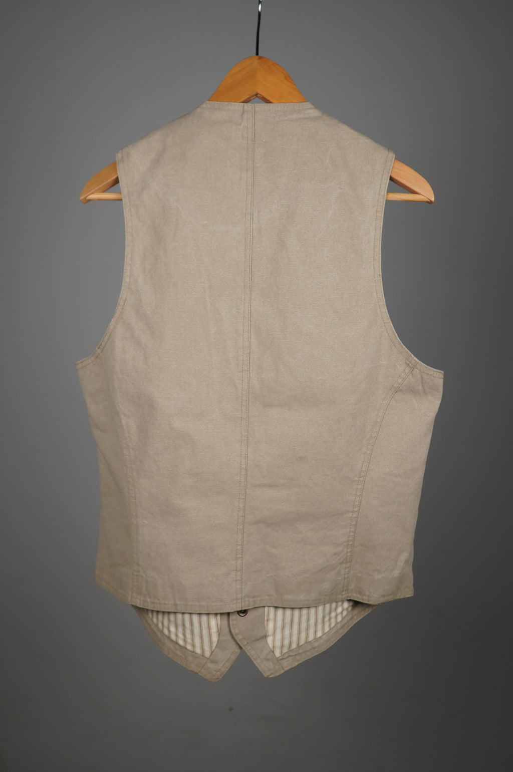 Gilet vintage con inserti in vera pelle