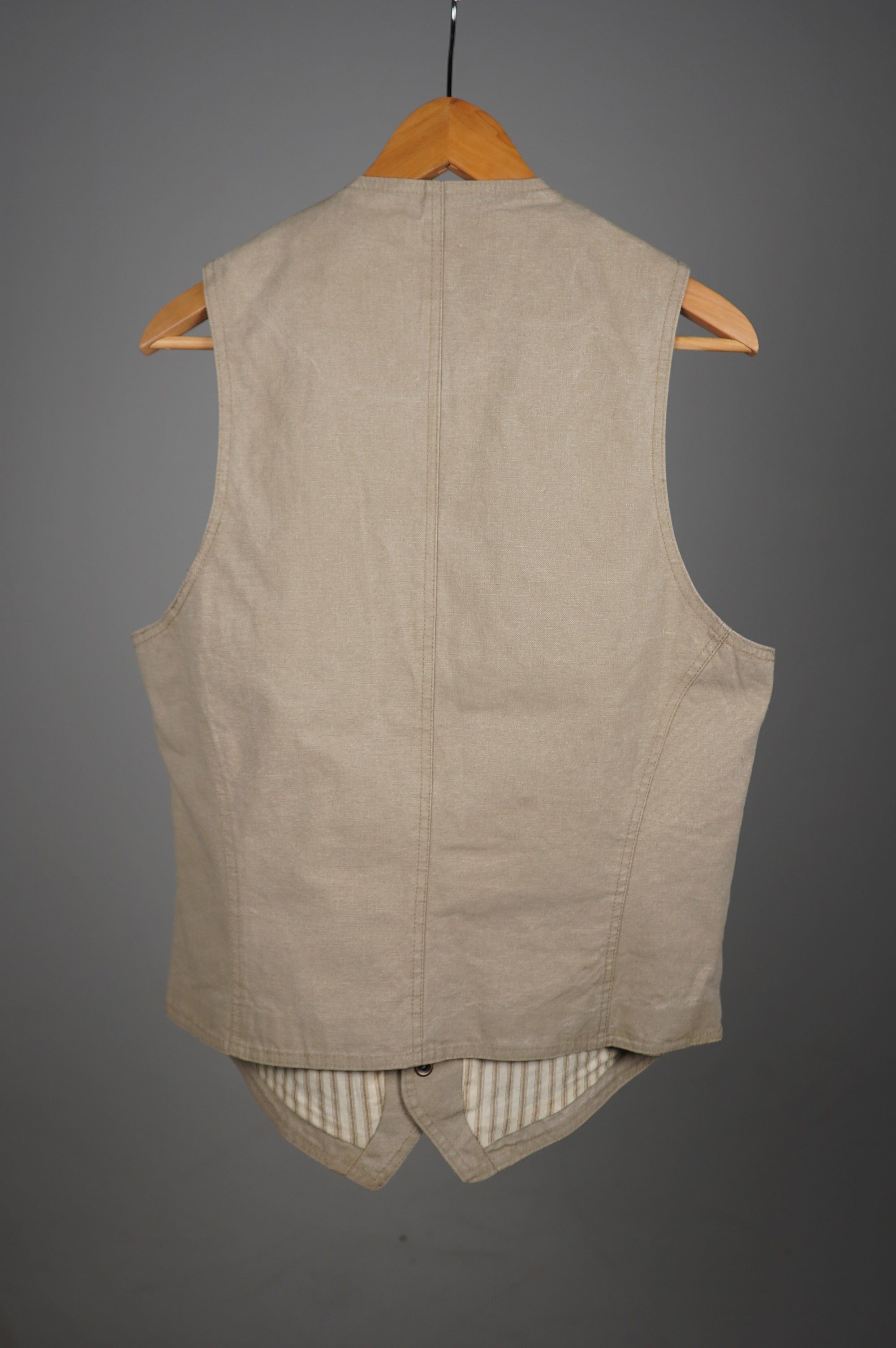 Gilet vintage con inserti in vera pelle