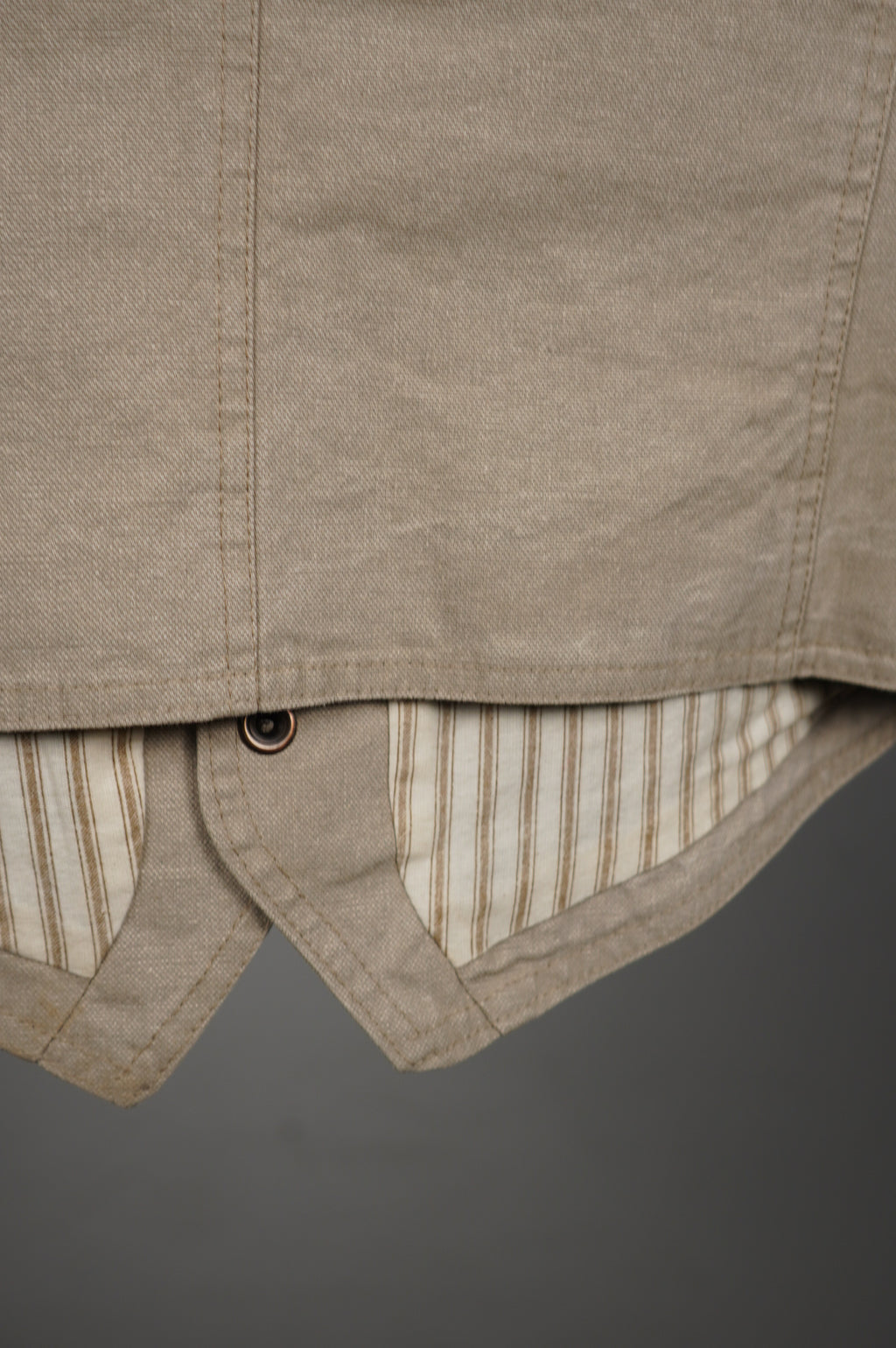 Gilet vintage con inserti in vera pelle