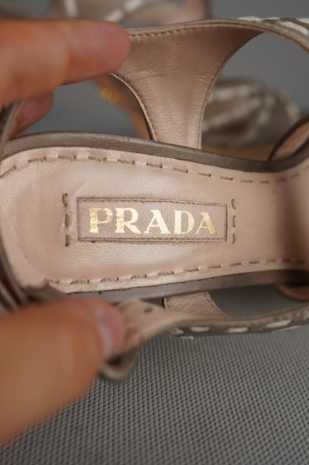 PRADA sandali con tacco n 38