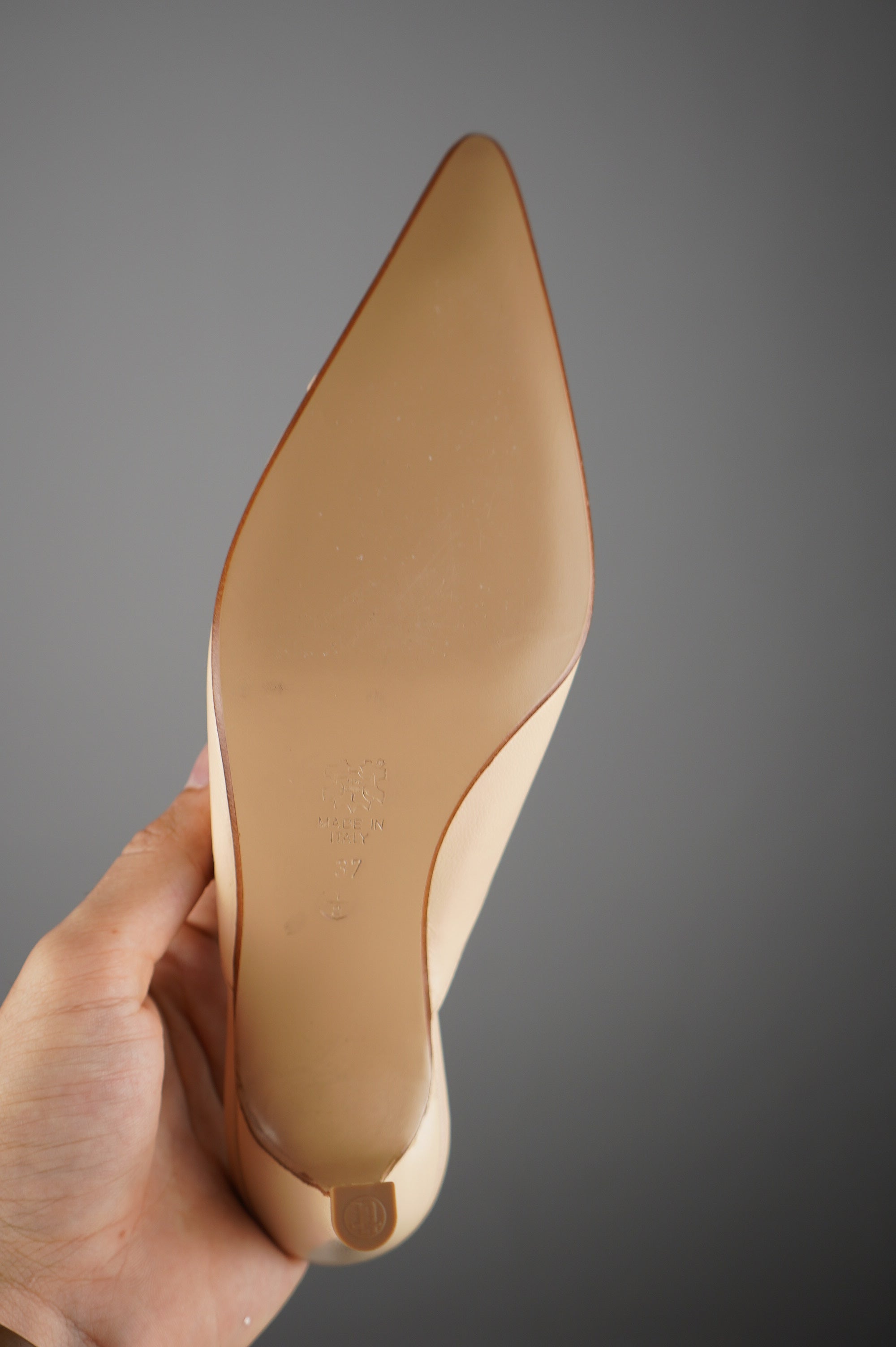 Sabot vintage in vera pelle n 37,5