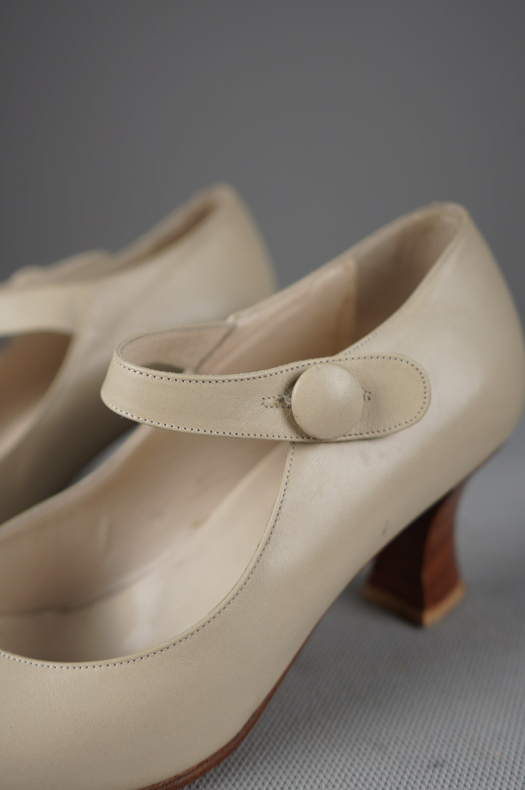 scarpe con tacco vintage in vera pelle n 35