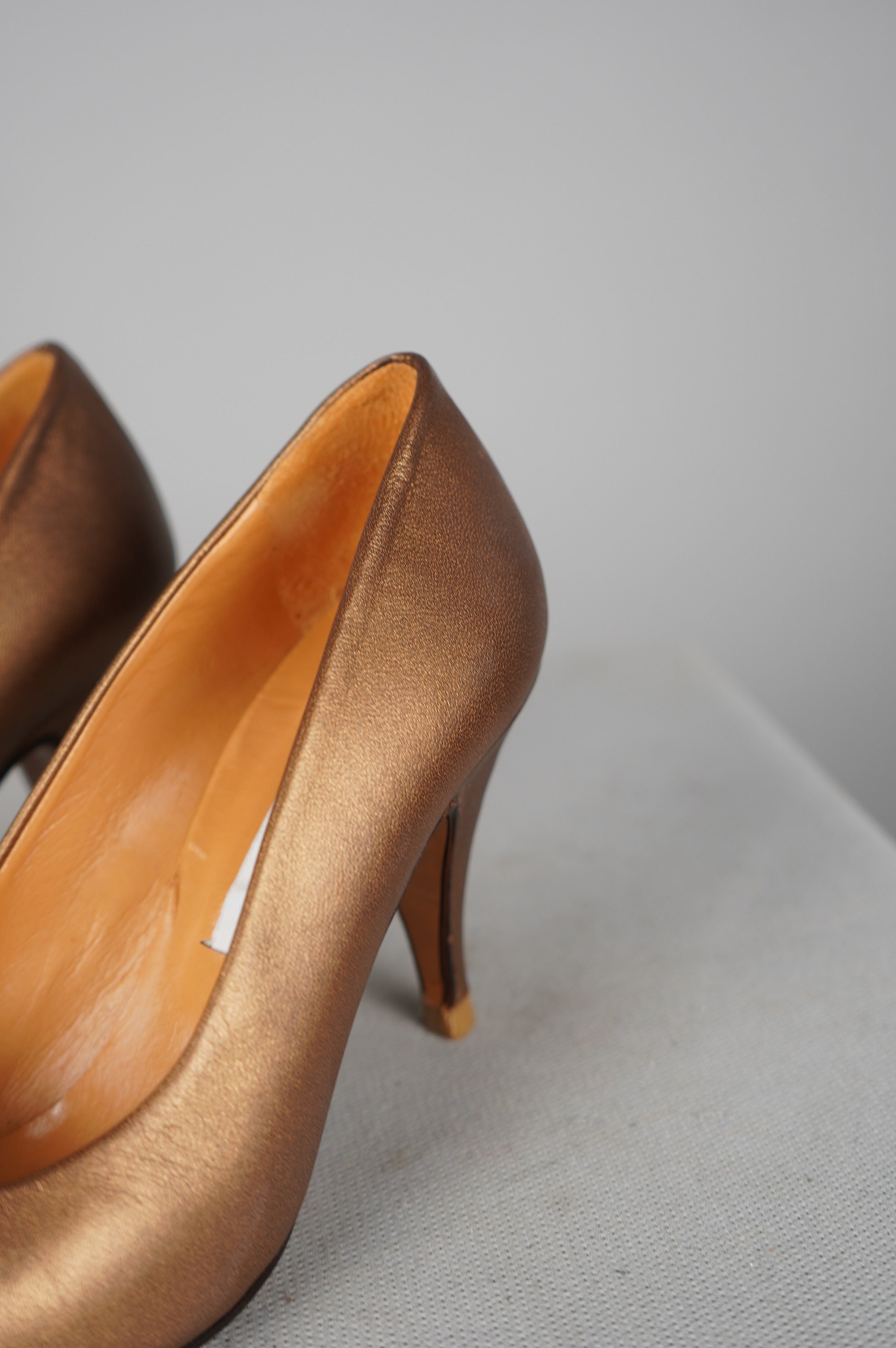 deccollete' vintage in vera pelle