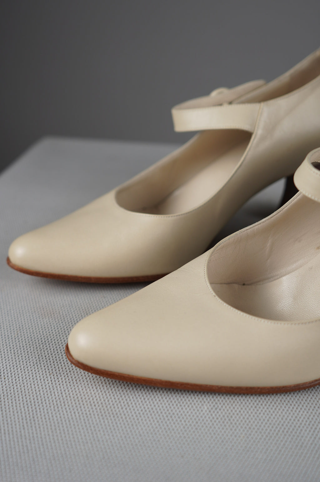 scarpe con tacco vintage in vera pelle n 35