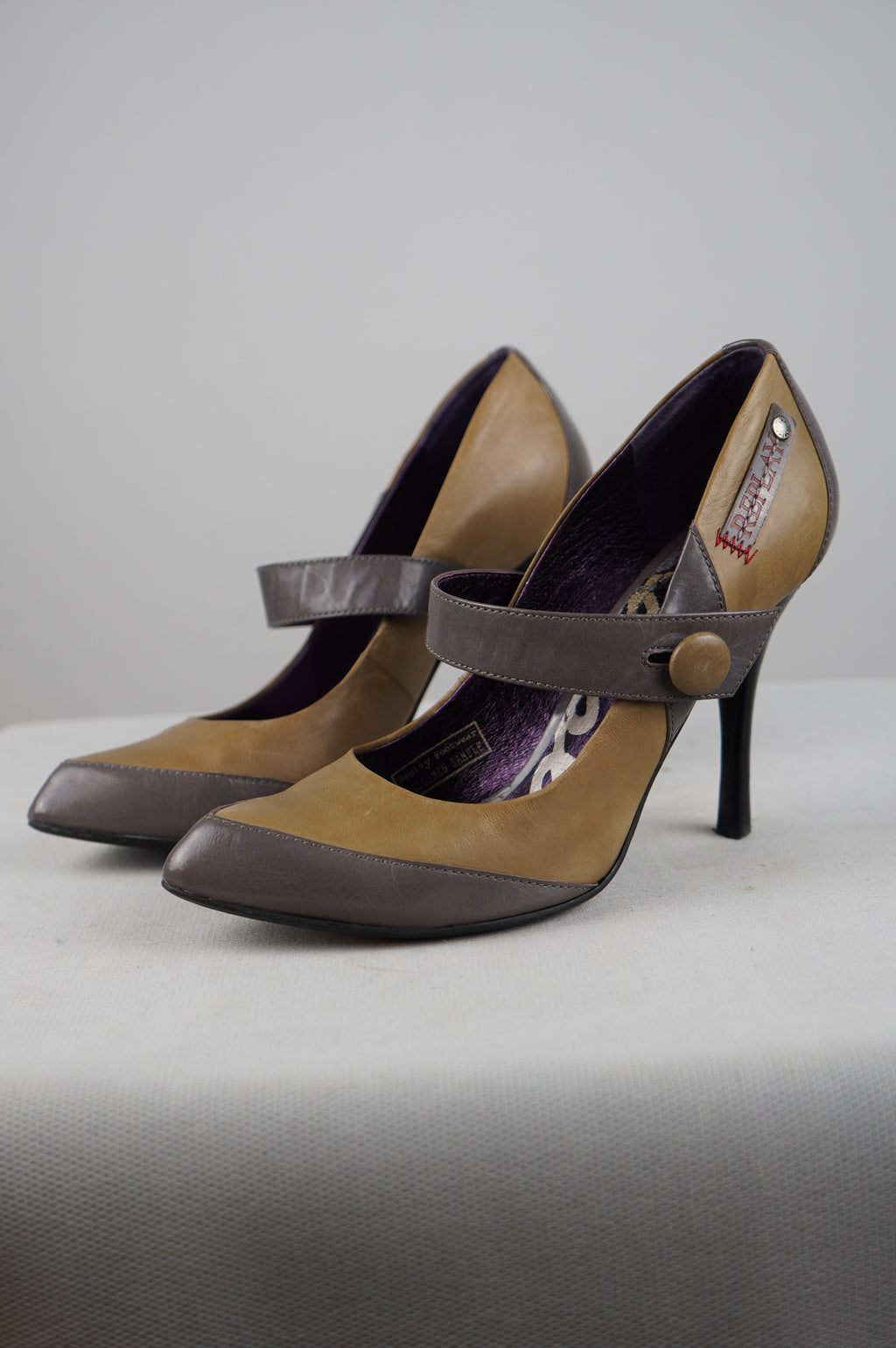 tacchi Replay vintage in vera pelle n 37