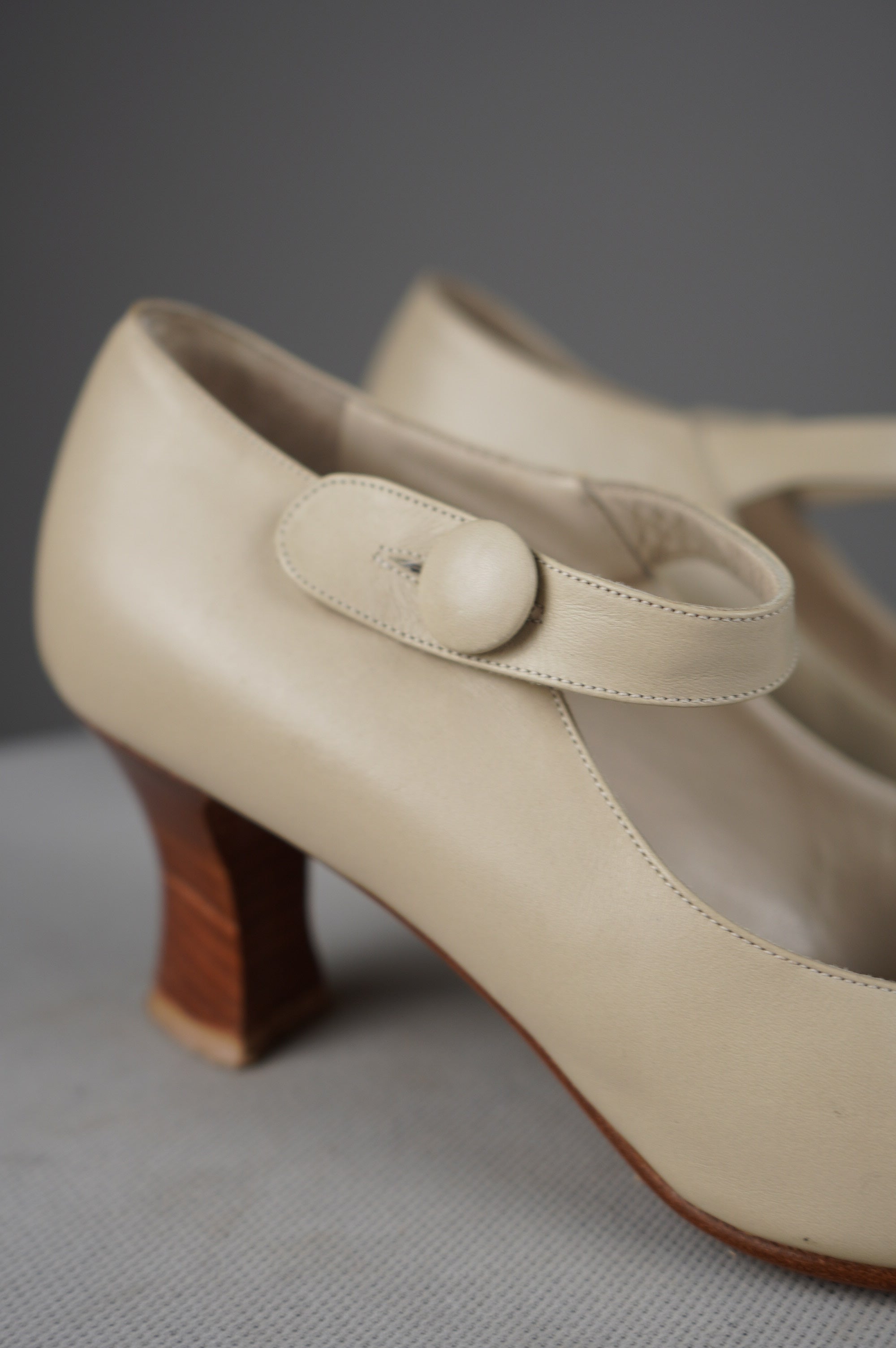 scarpe con tacco vintage in vera pelle n 35
