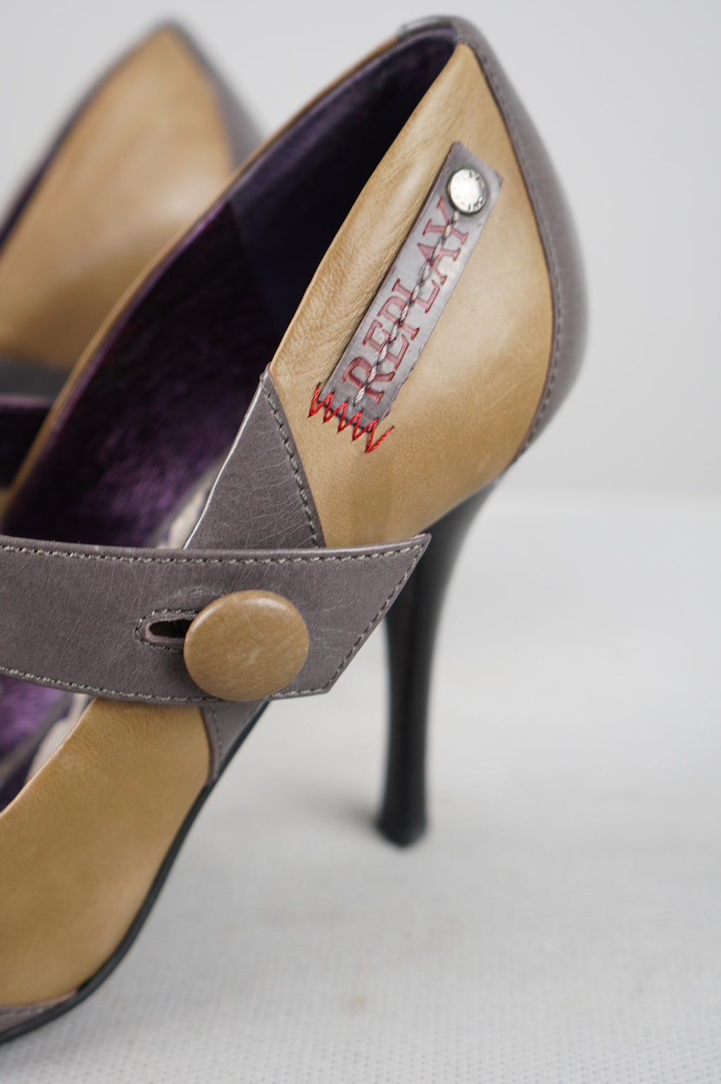 tacchi Replay vintage in vera pelle n 37