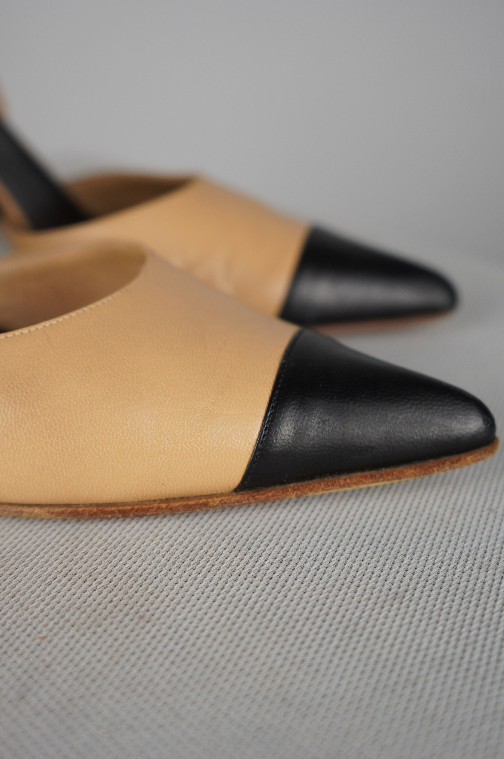 Slingback vintage in vera pelle n 37