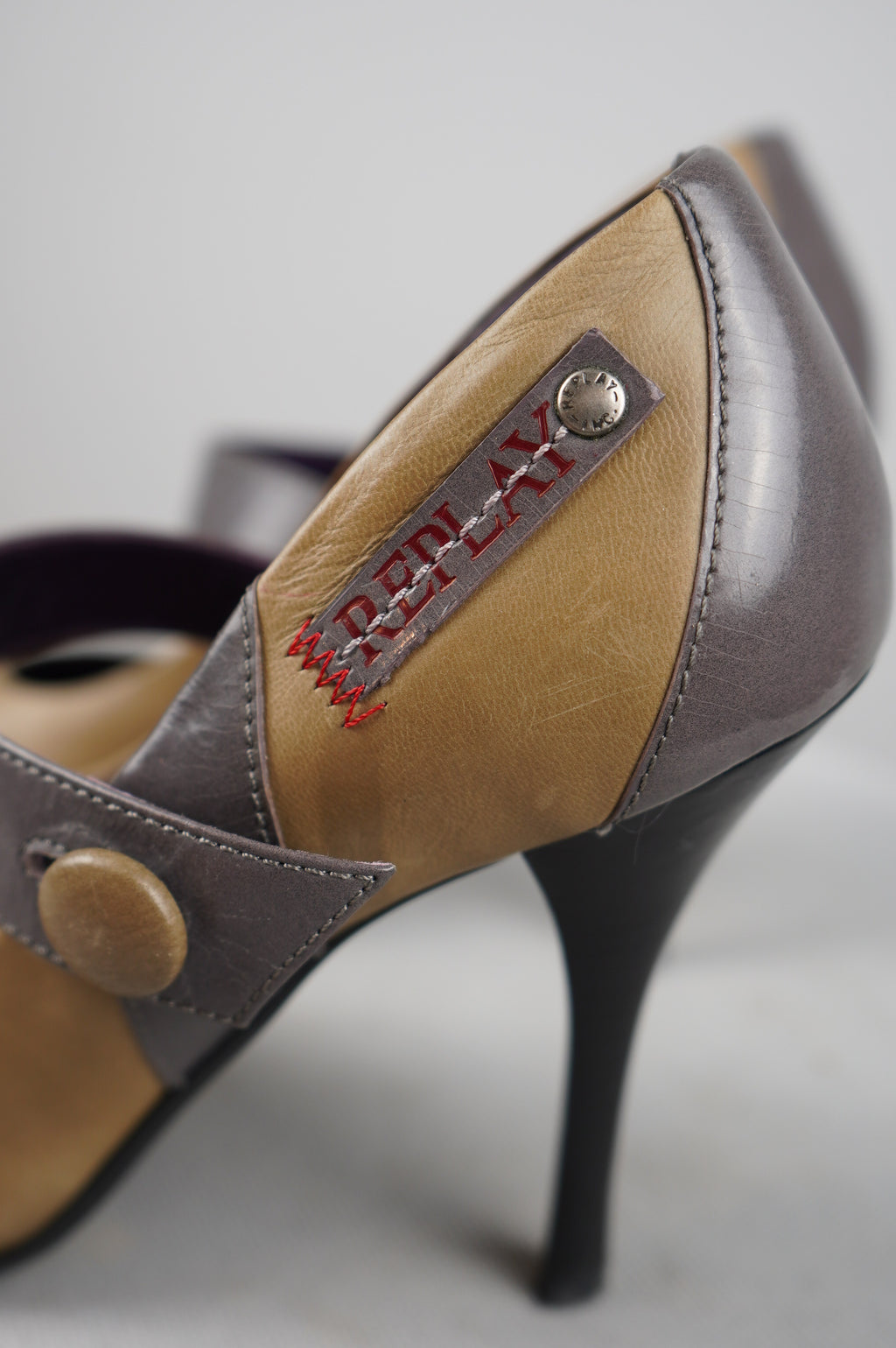 tacchi Replay vintage in vera pelle n 37