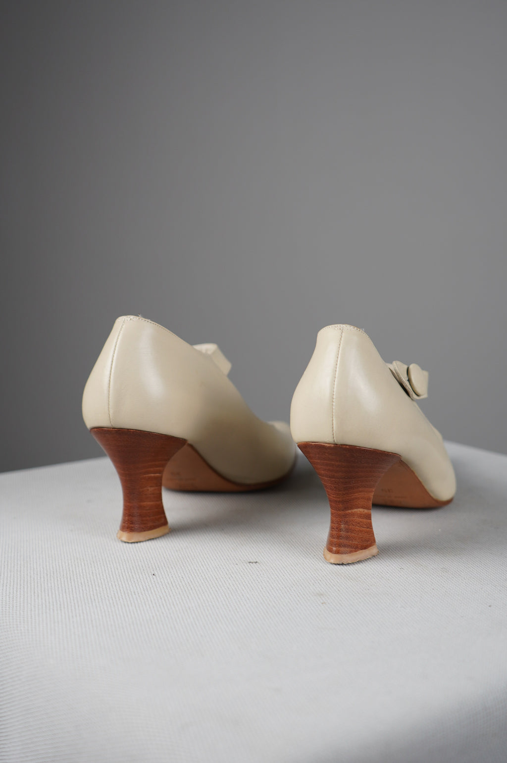 scarpe con tacco vintage in vera pelle n 35
