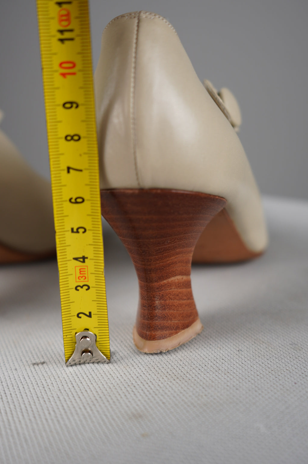 scarpe con tacco vintage in vera pelle n 35