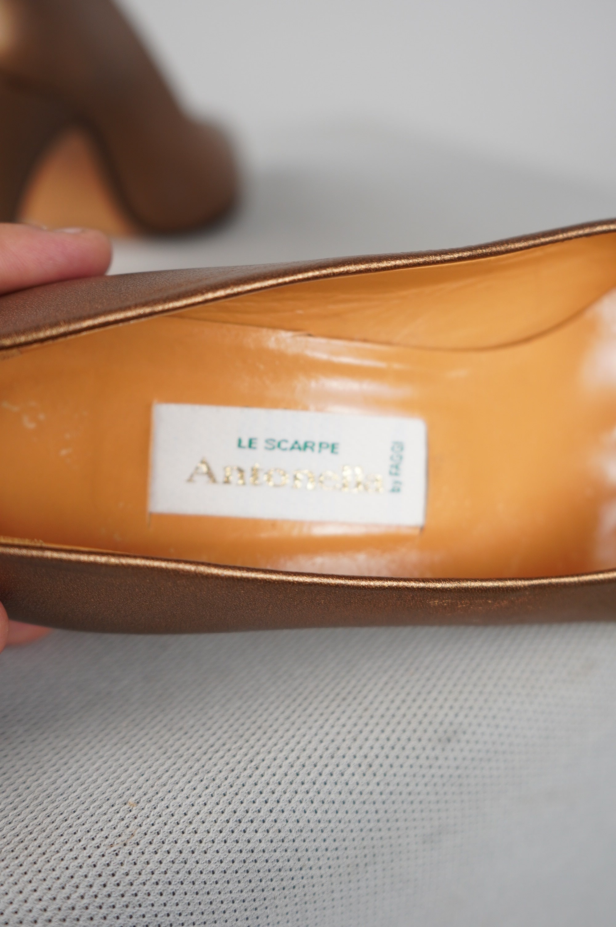 deccollete' vintage in vera pelle n 35,5