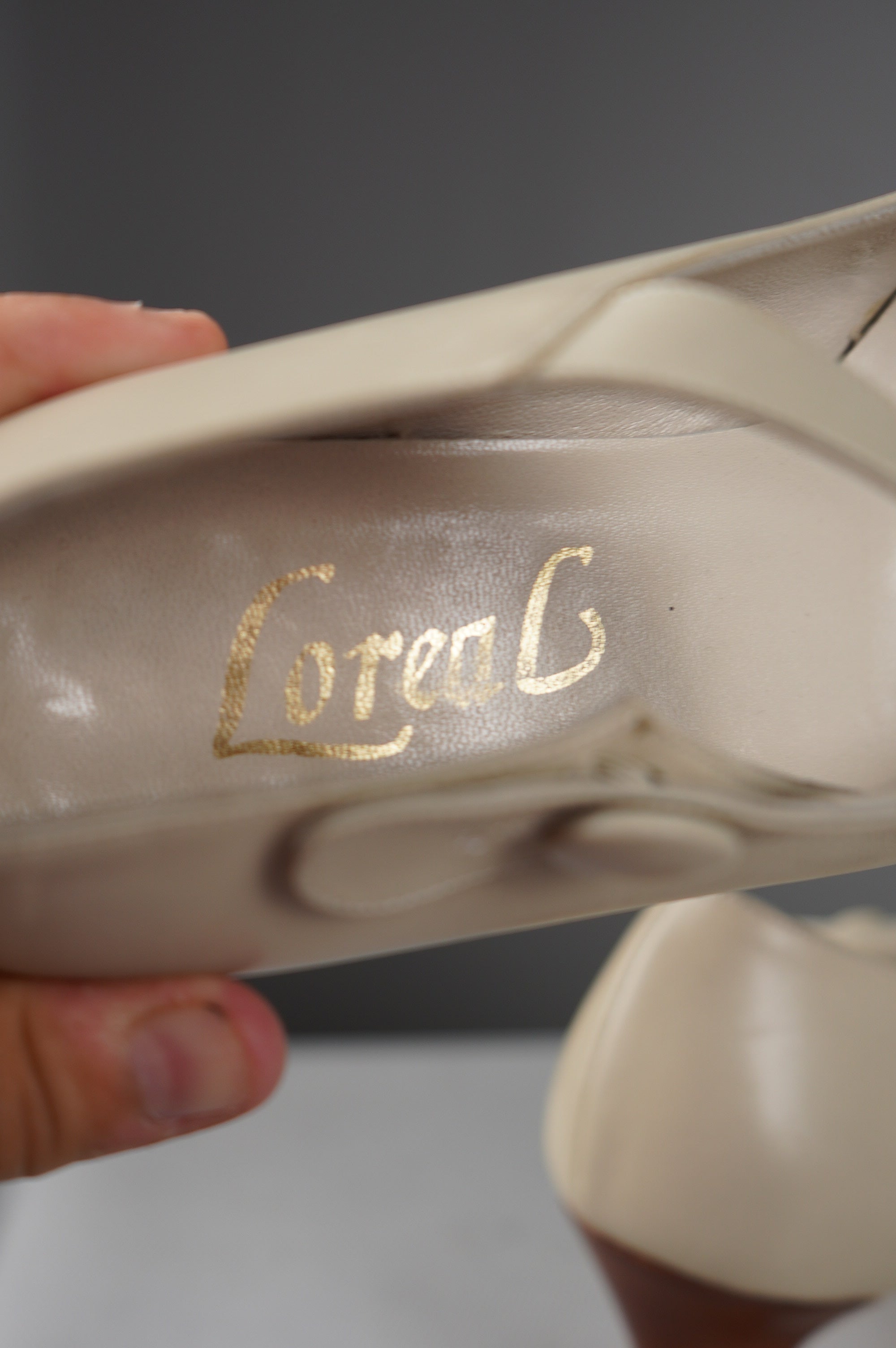 scarpe con tacco vintage in vera pelle n 35
