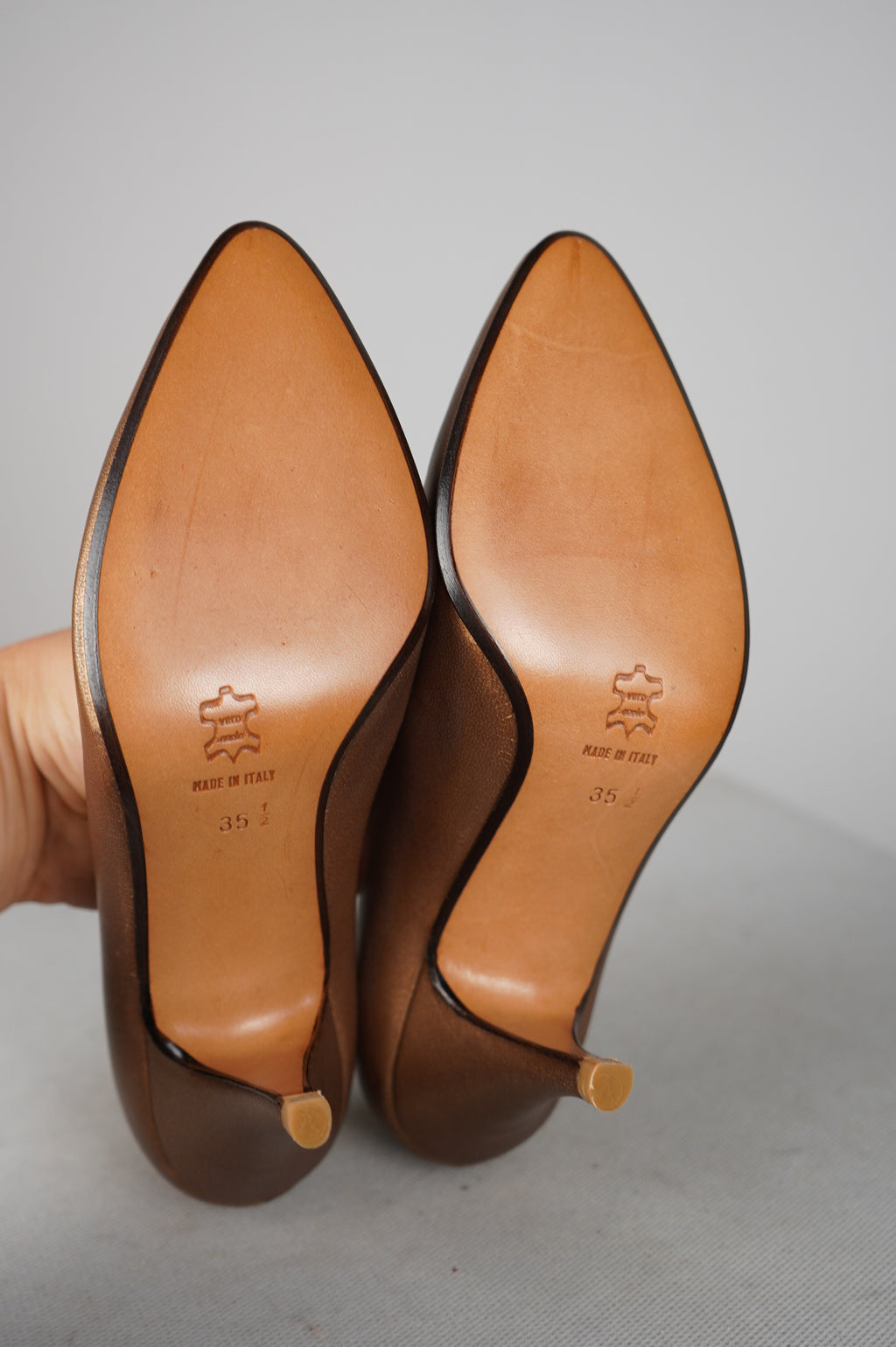 deccollete' vintage in vera pelle n 35,5