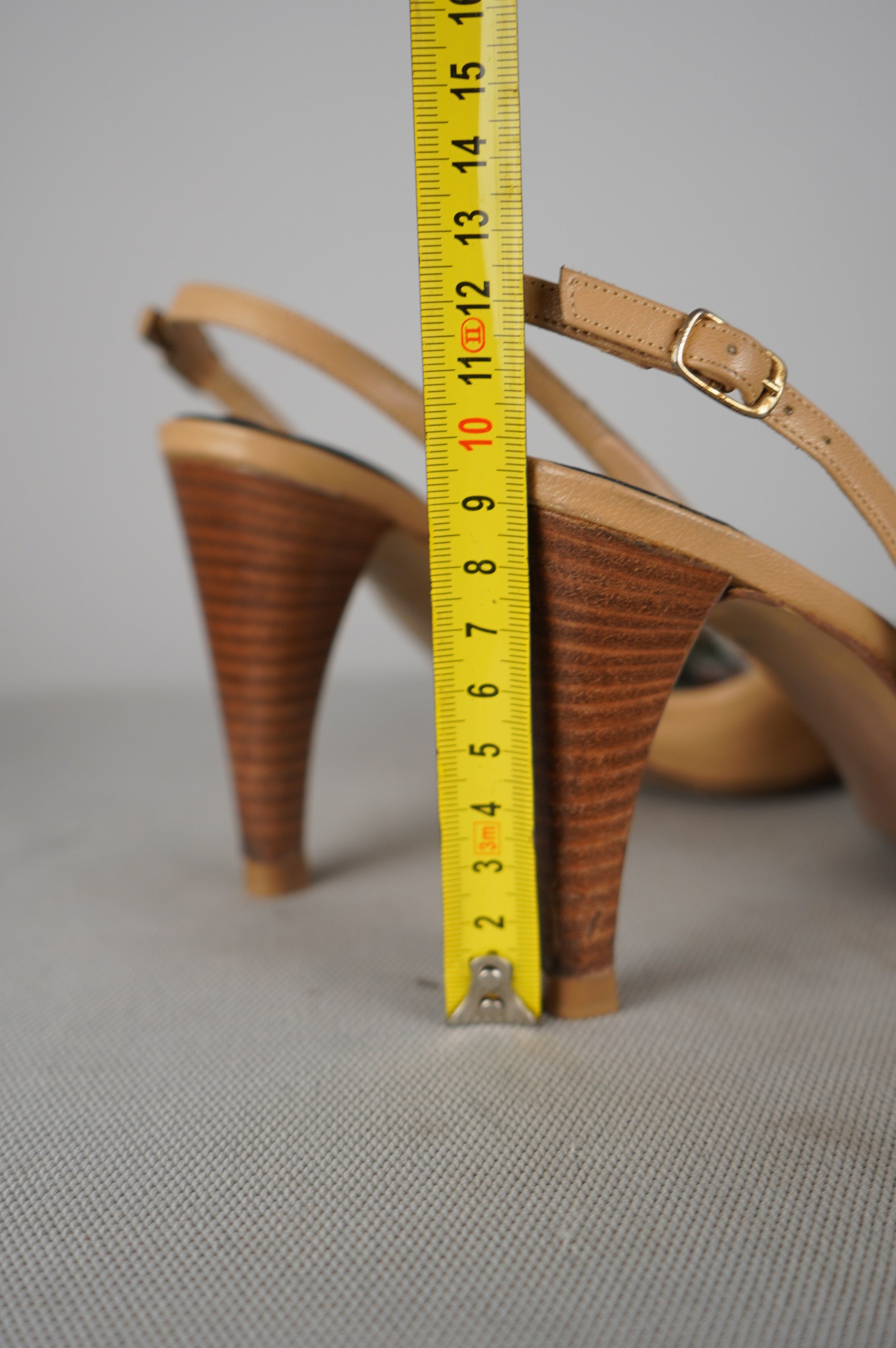 Slingback vintage in vera pelle n 37