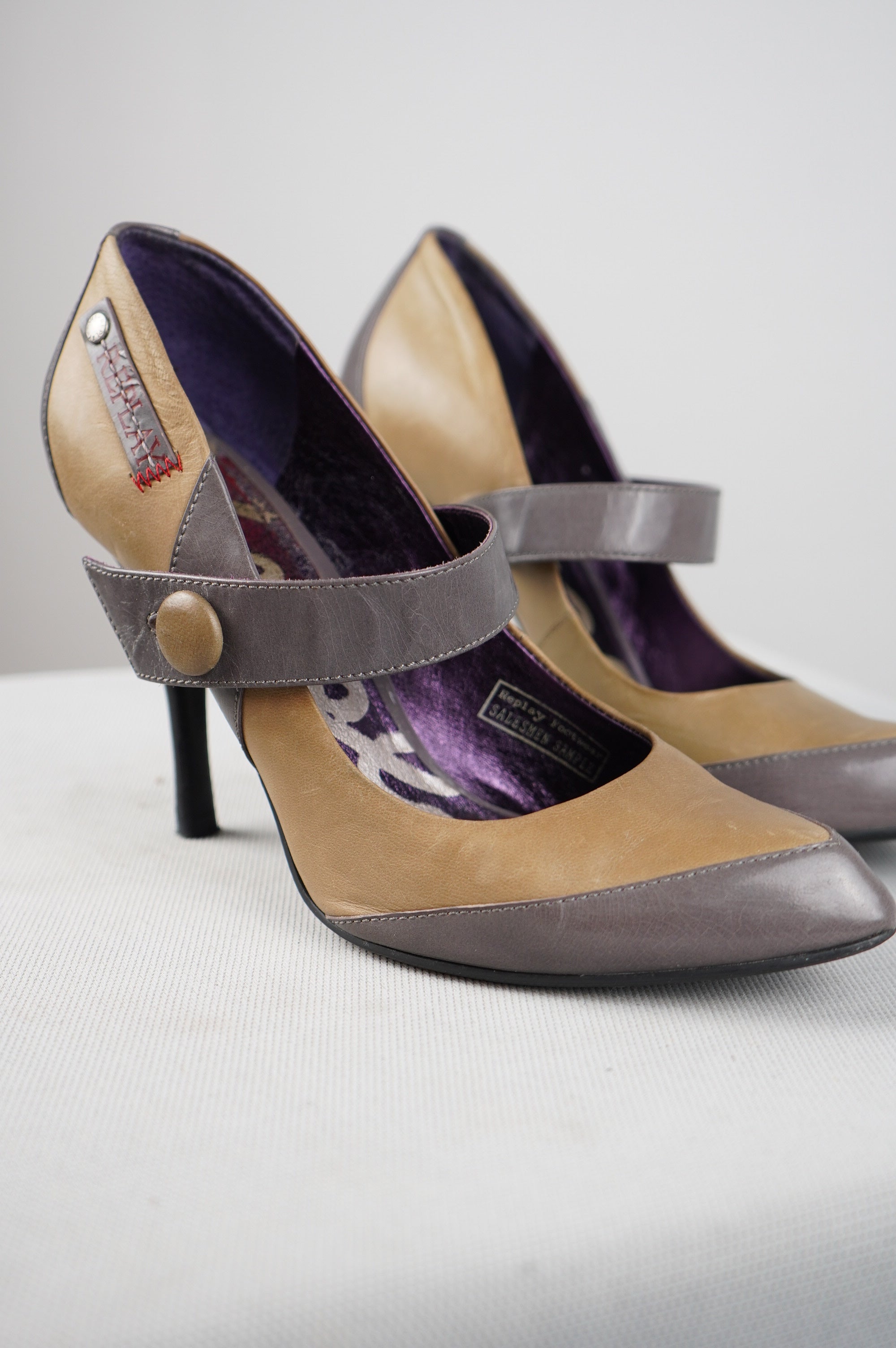 tacchi Replay vintage in vera pelle n 37