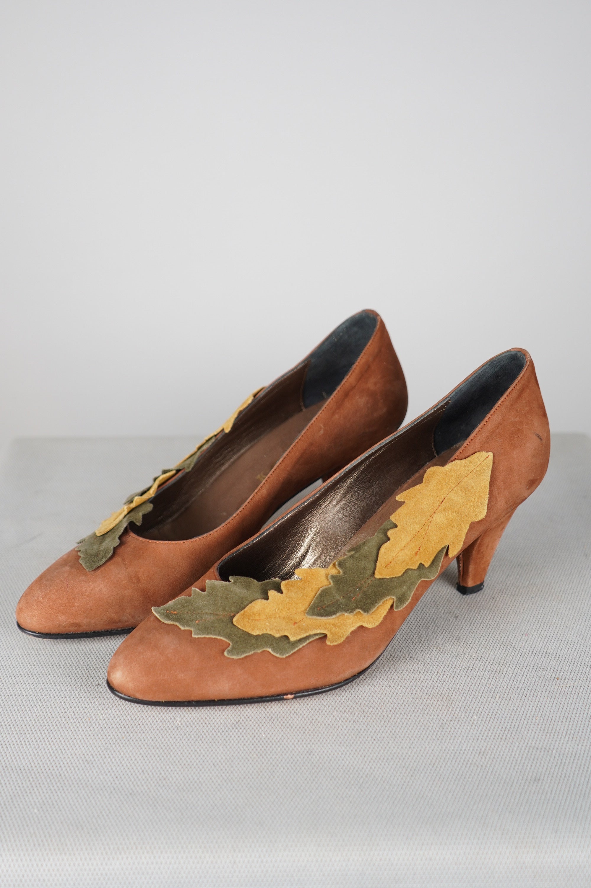 tacchi vintage in vera pelle n 38
