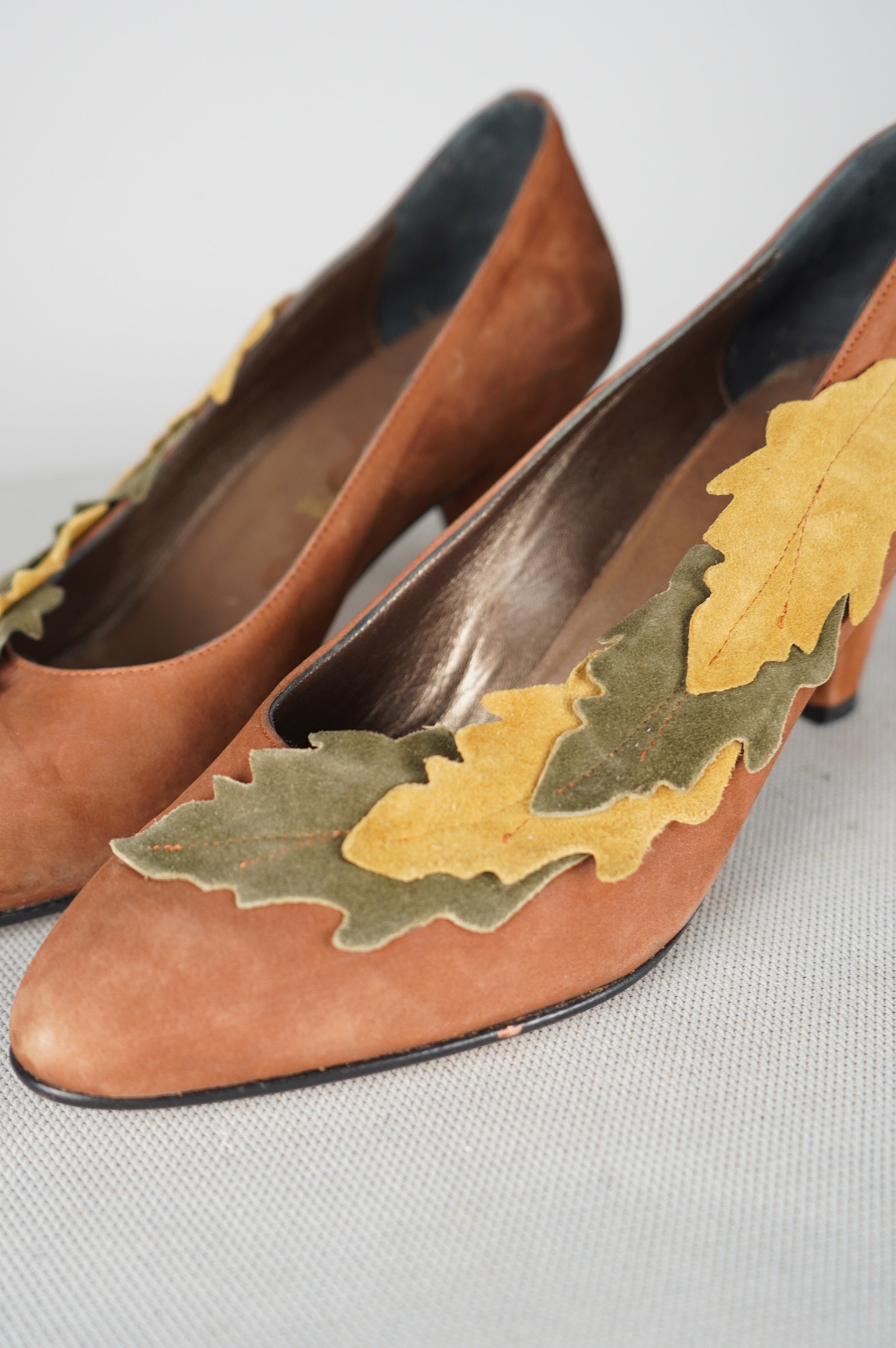 tacchi vintage in vera pelle n 38
