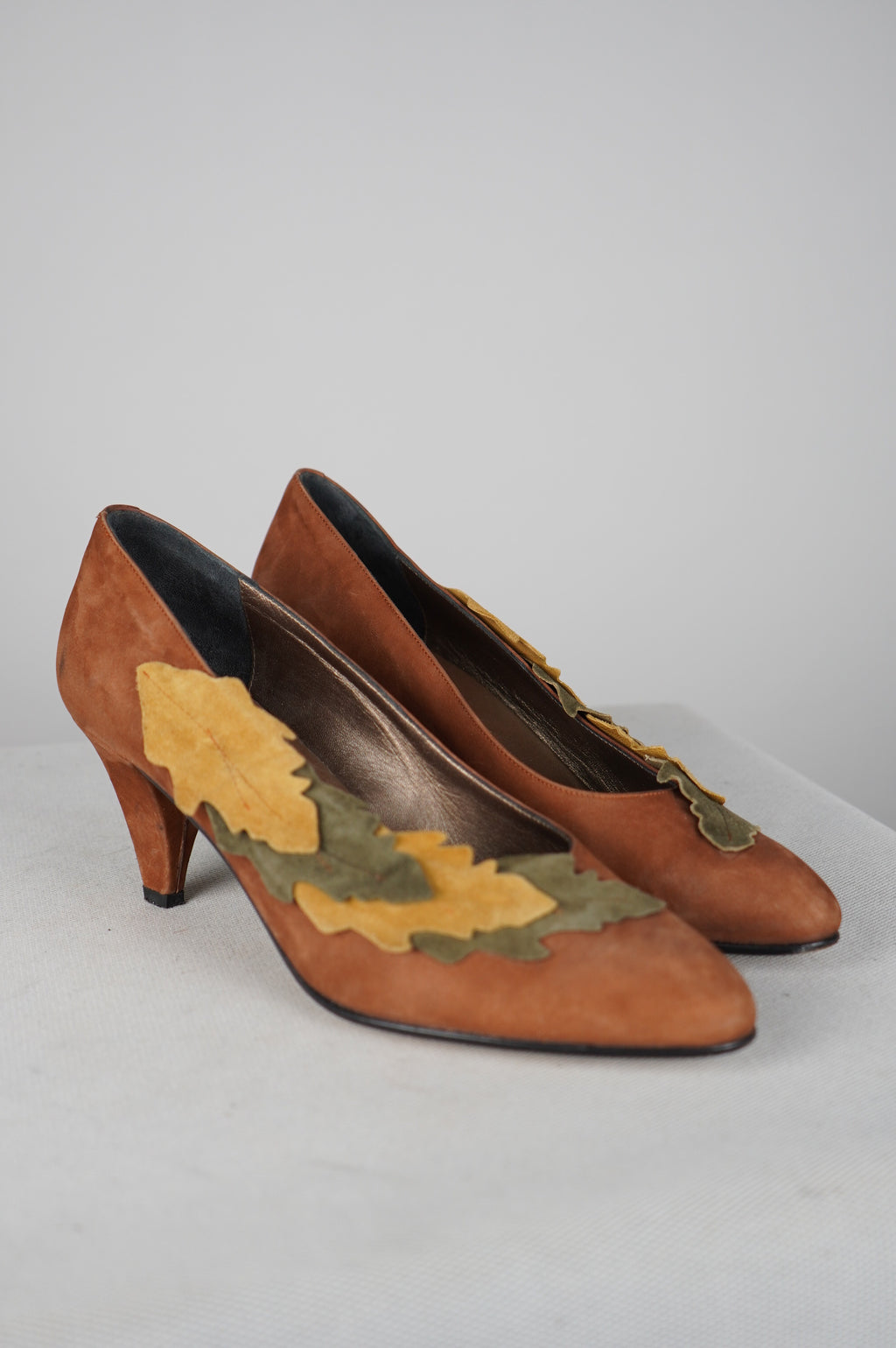 tacchi vintage in vera pelle n 38