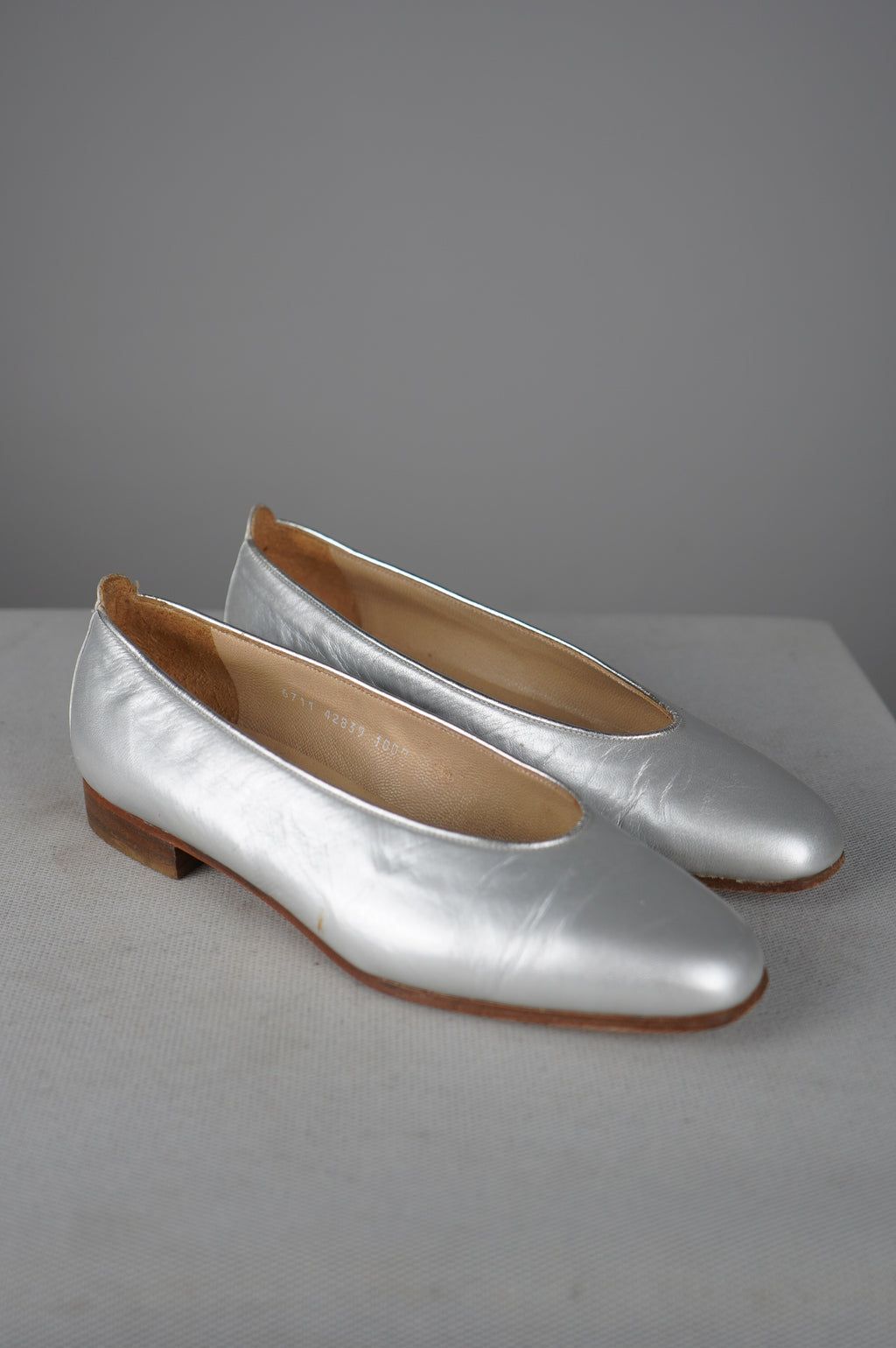 Ballerine vintage in vera pelle