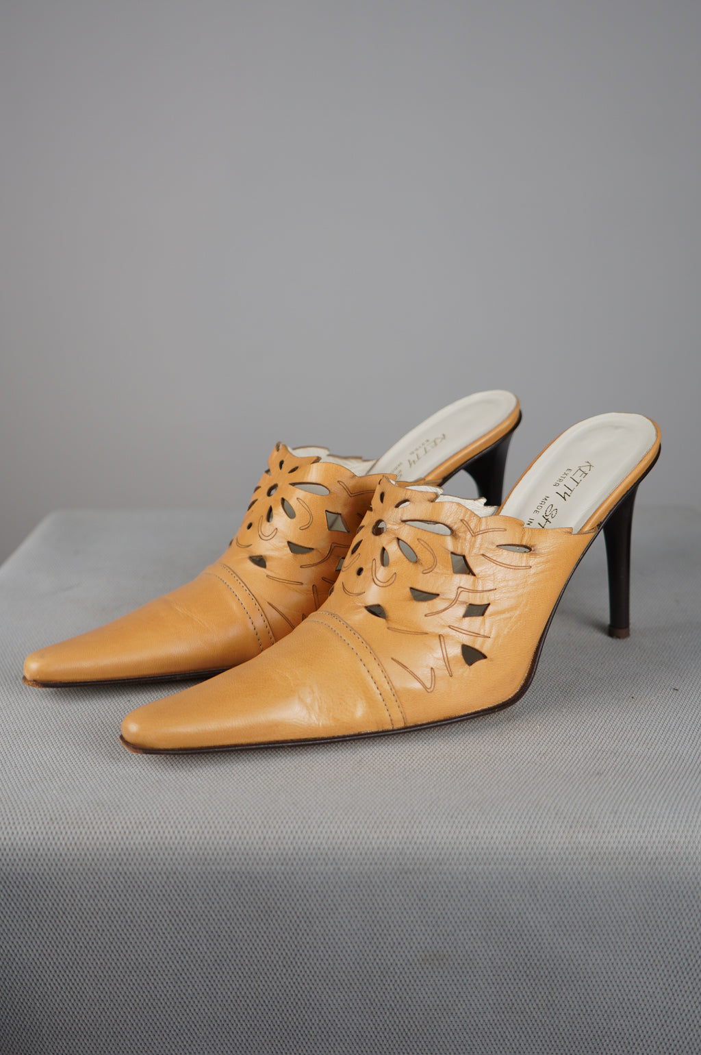 Sabot vintage in vera pelle