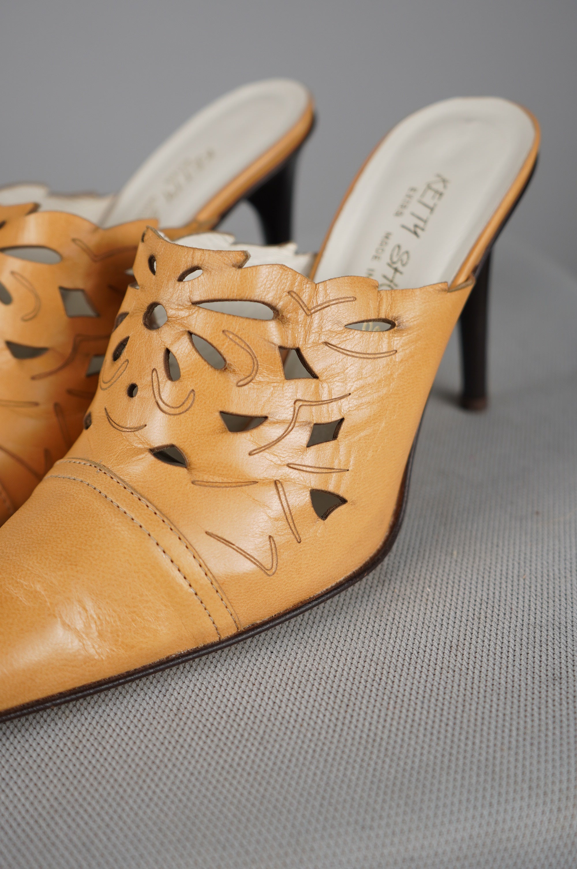 Sabot vintage in vera pelle
