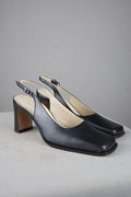 Slingback vintage in vera pelle