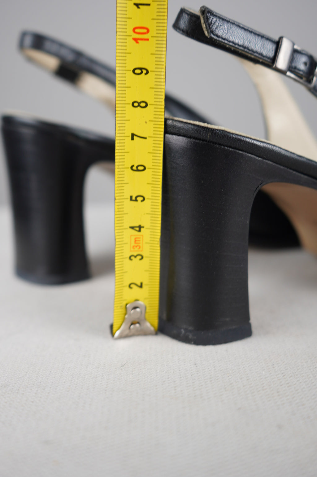 Slingback vintage in vera pelle