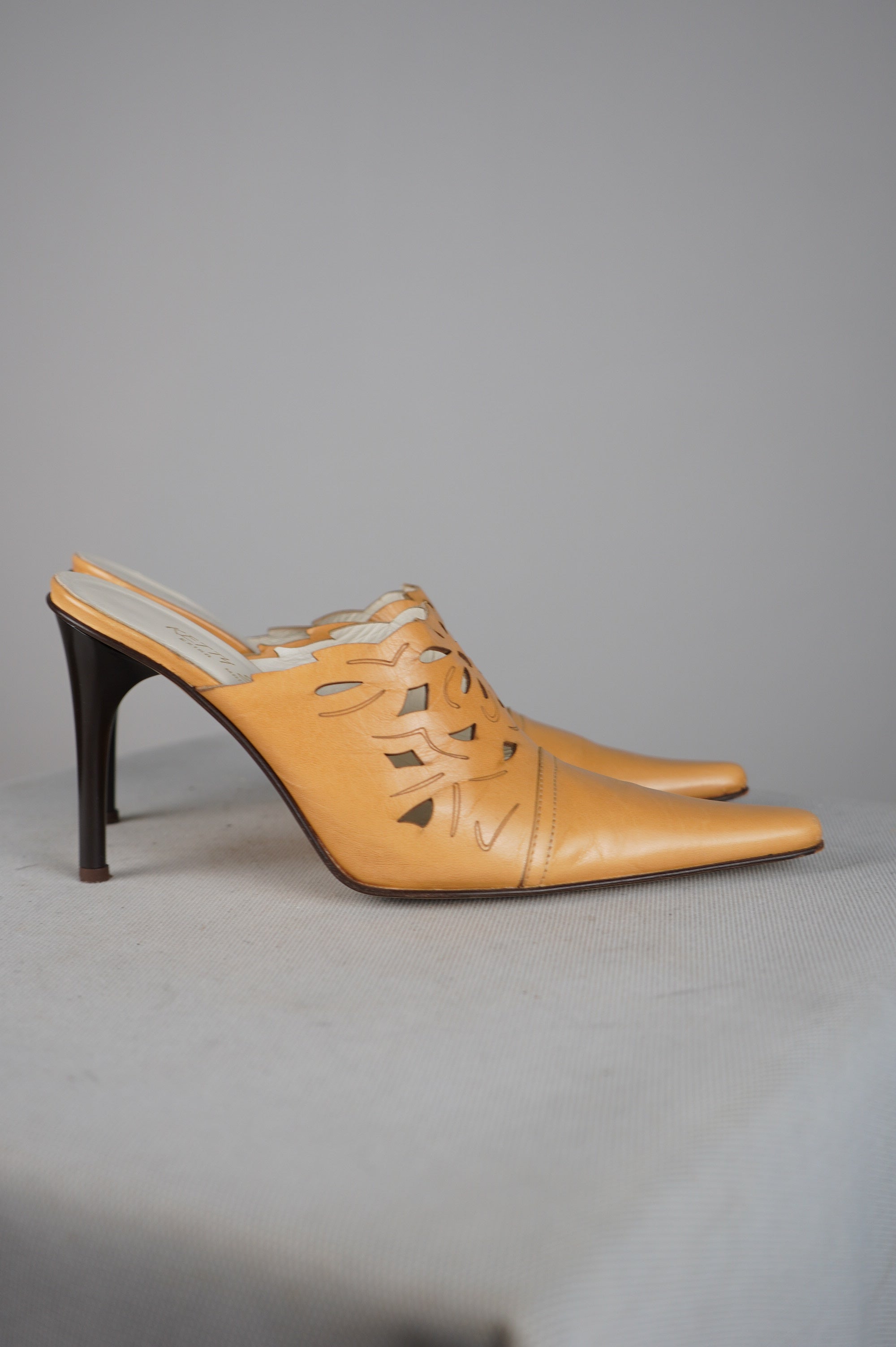 Sabot vintage in vera pelle
