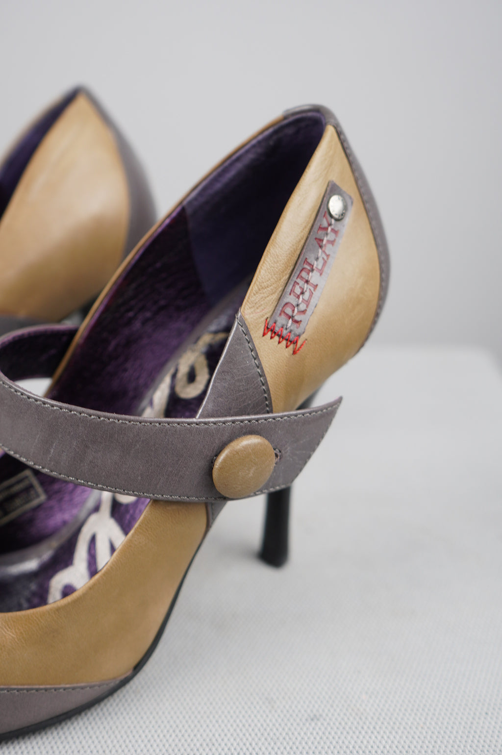 tacchi Replay vintage in vera pelle n 37
