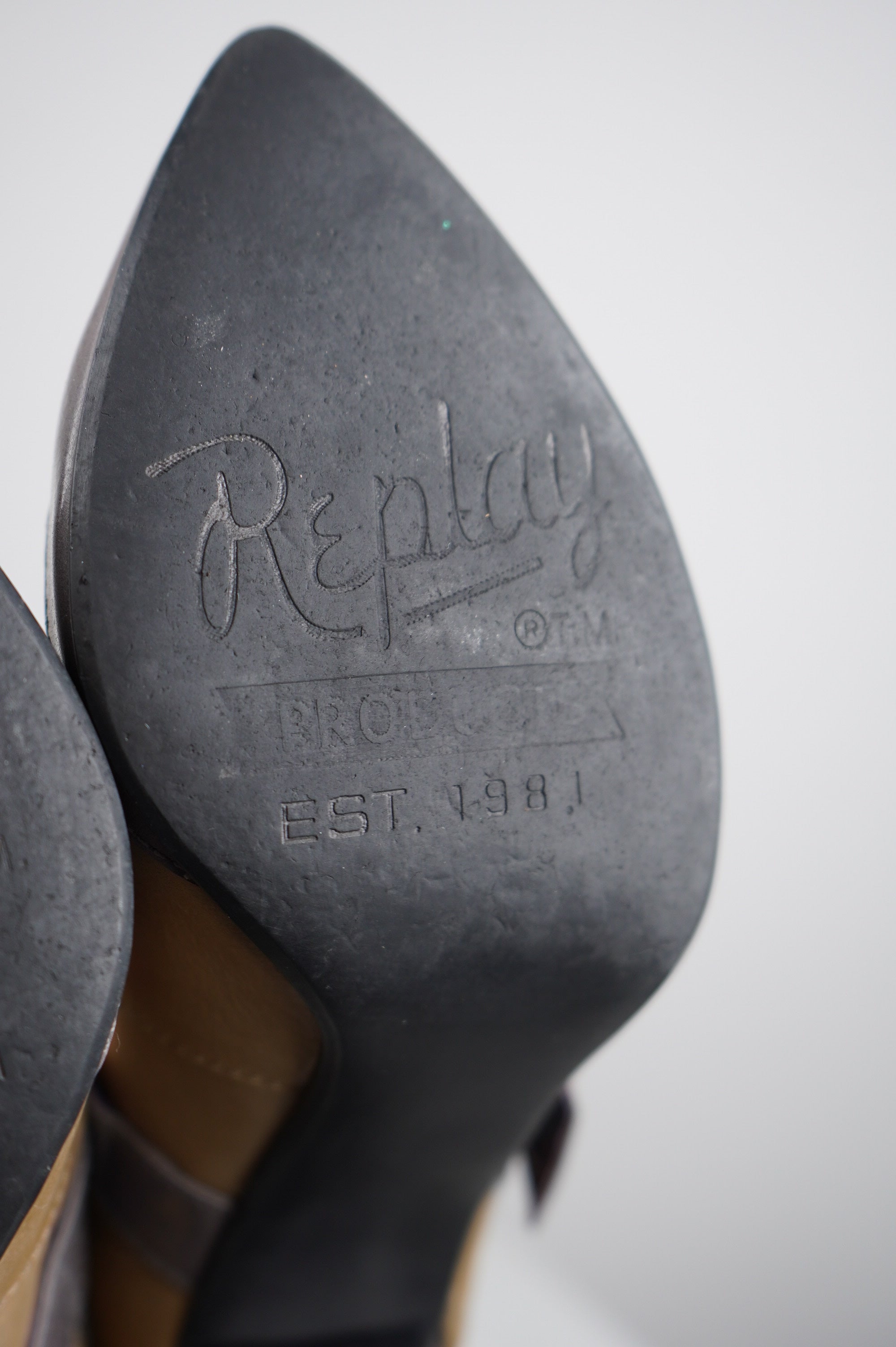 tacchi Replay vintage in vera pelle n 37