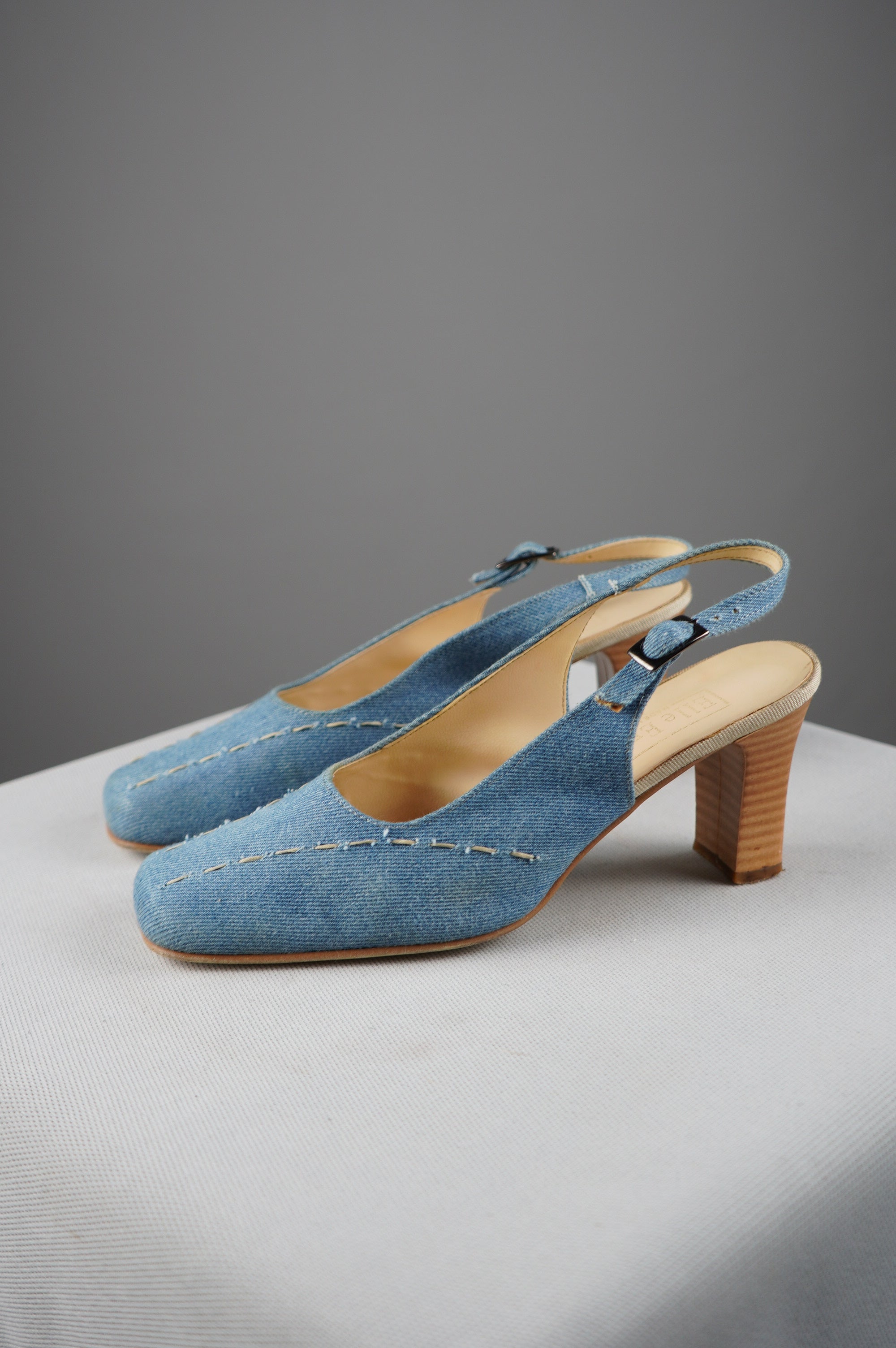 Slingback vintage in denim