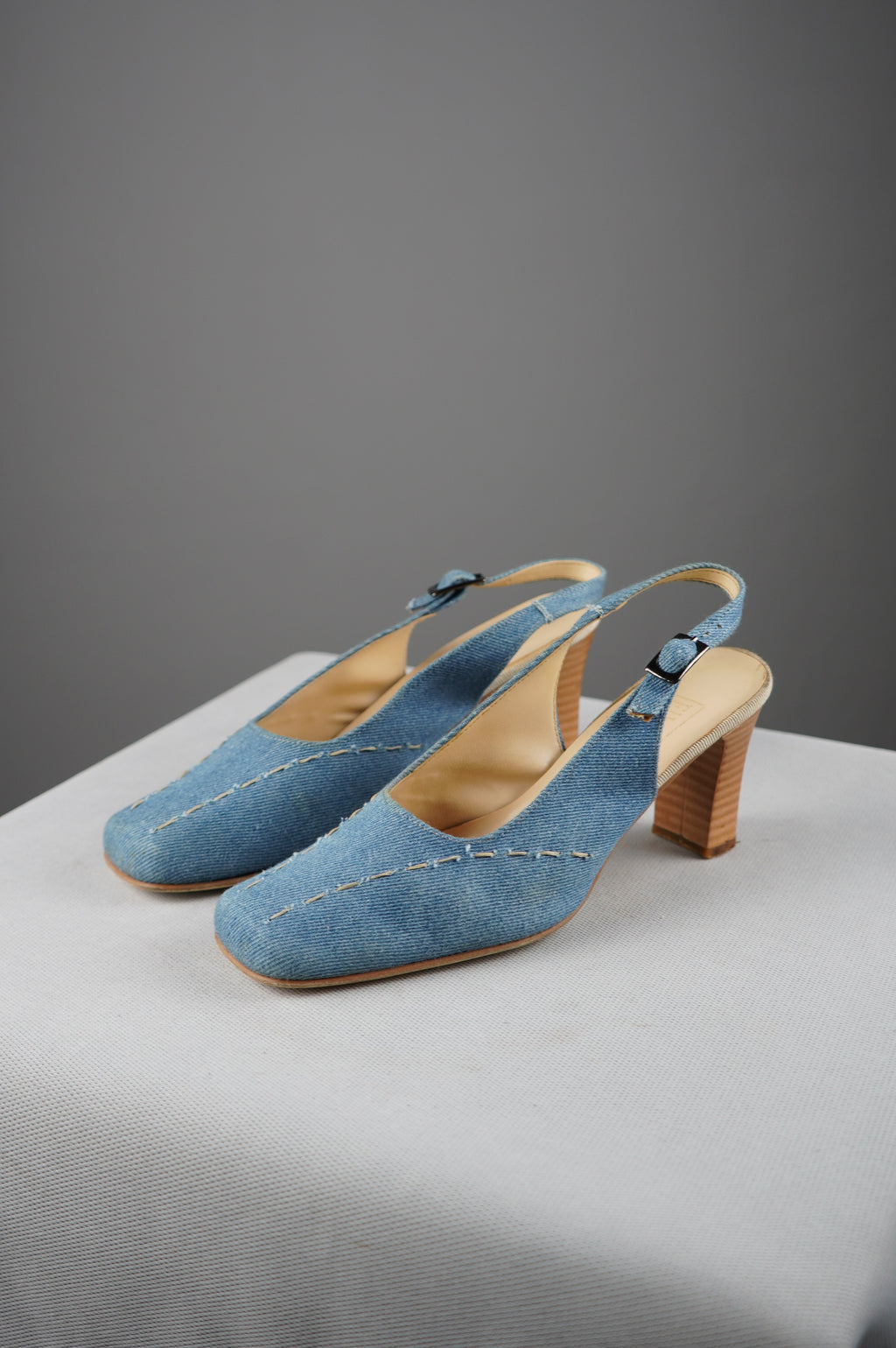 Slingback vintage in denim n 37
