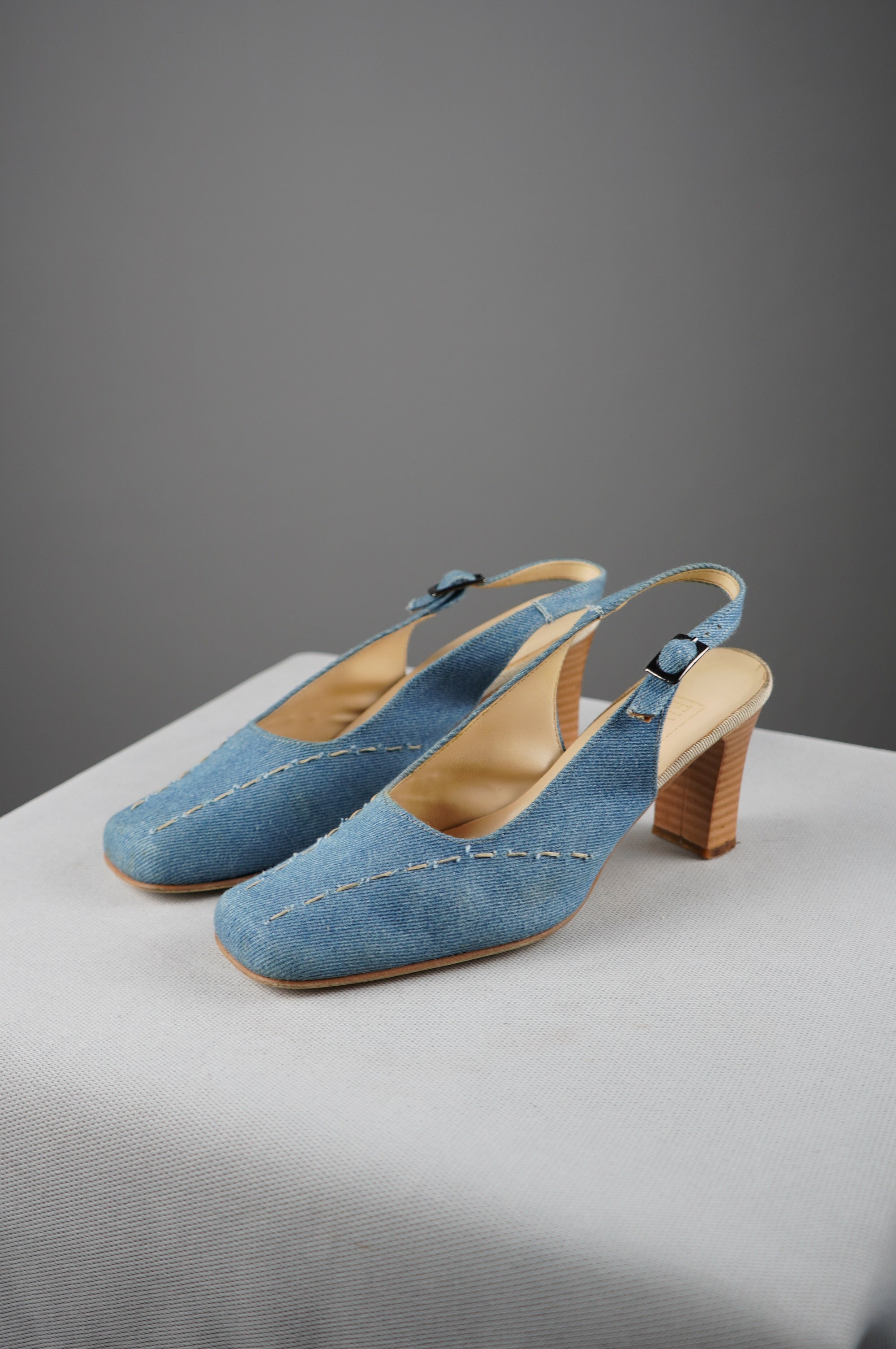 Slingback vintage in denim
