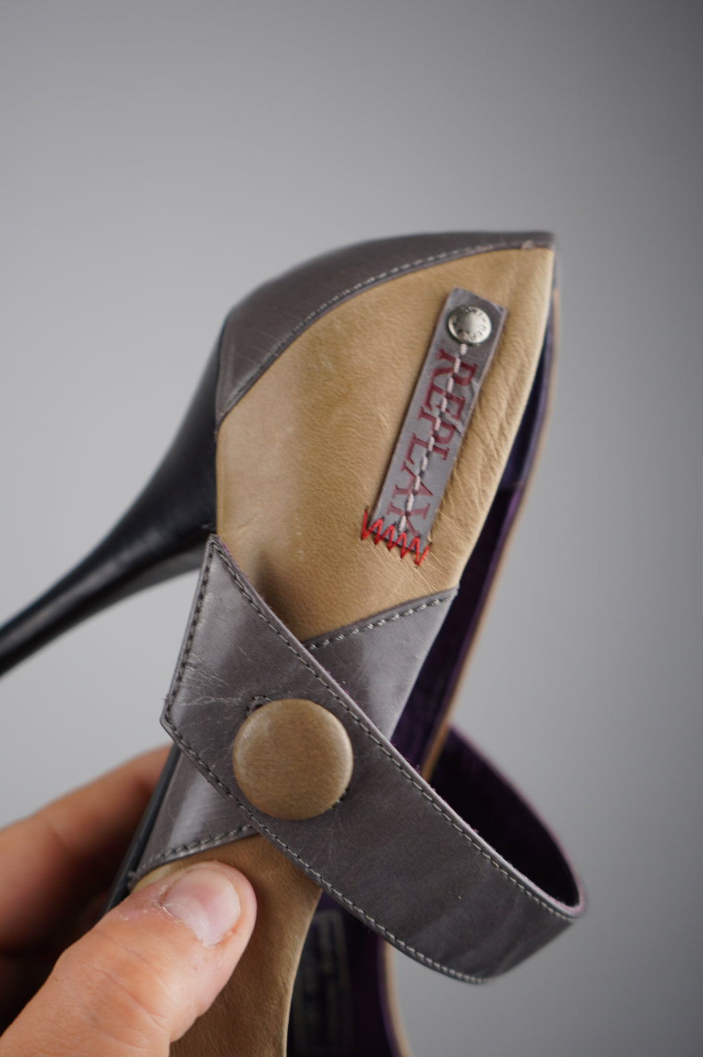 tacchi Replay vintage in vera pelle n 37