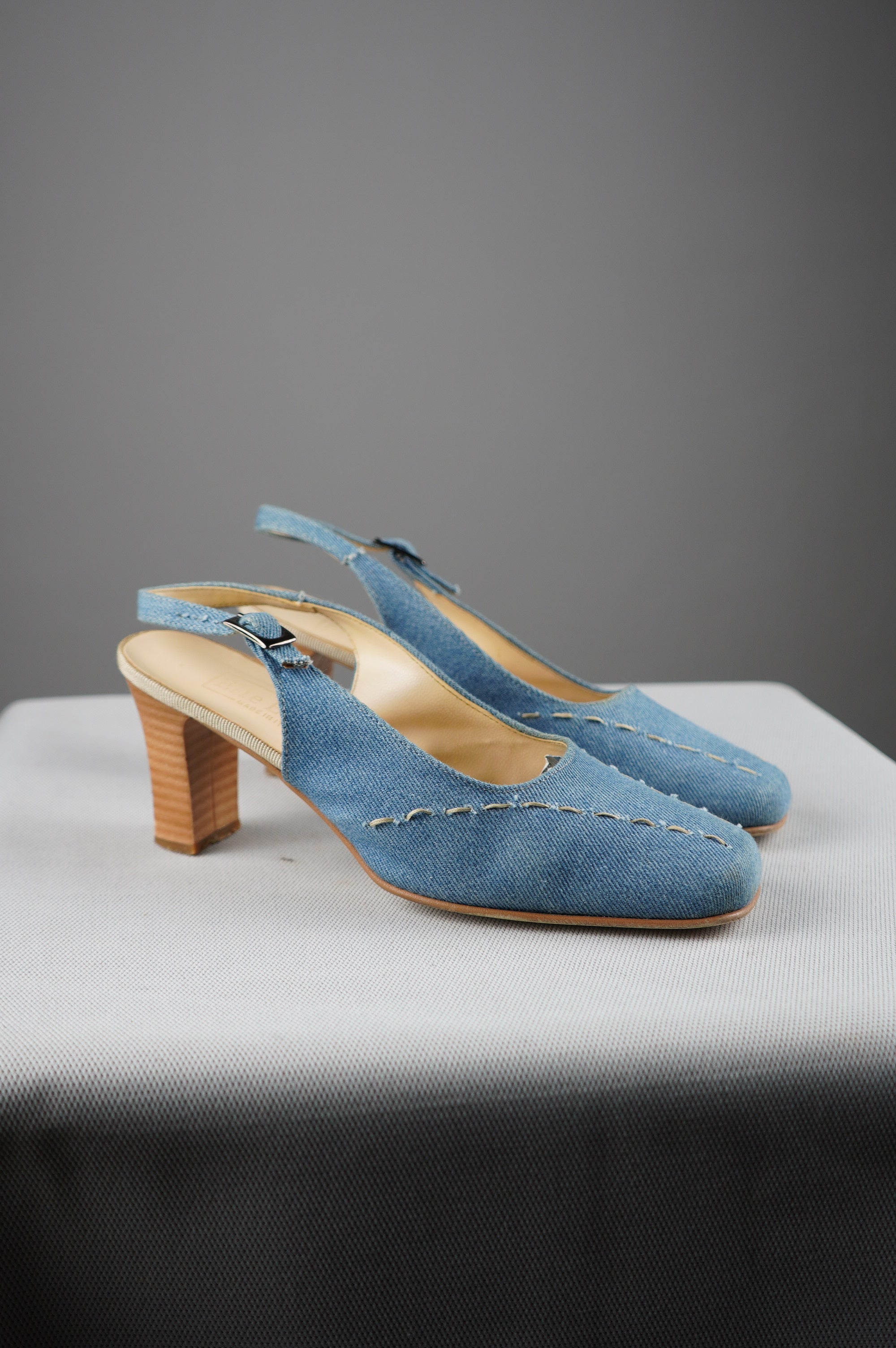Slingback vintage in denim