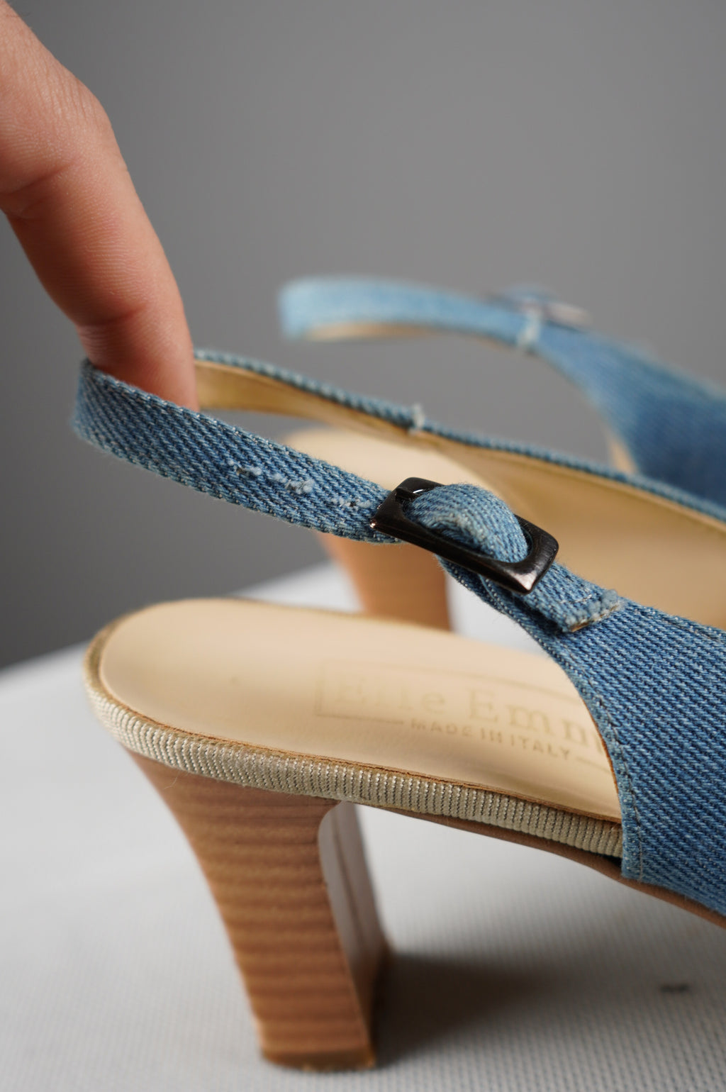 Slingback vintage in denim n 37